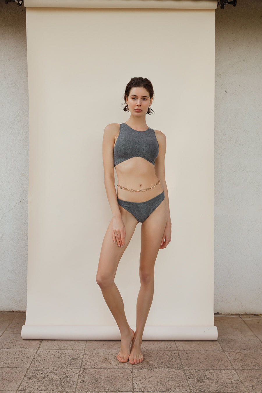 Madeline Black Silver Glitter Bikini