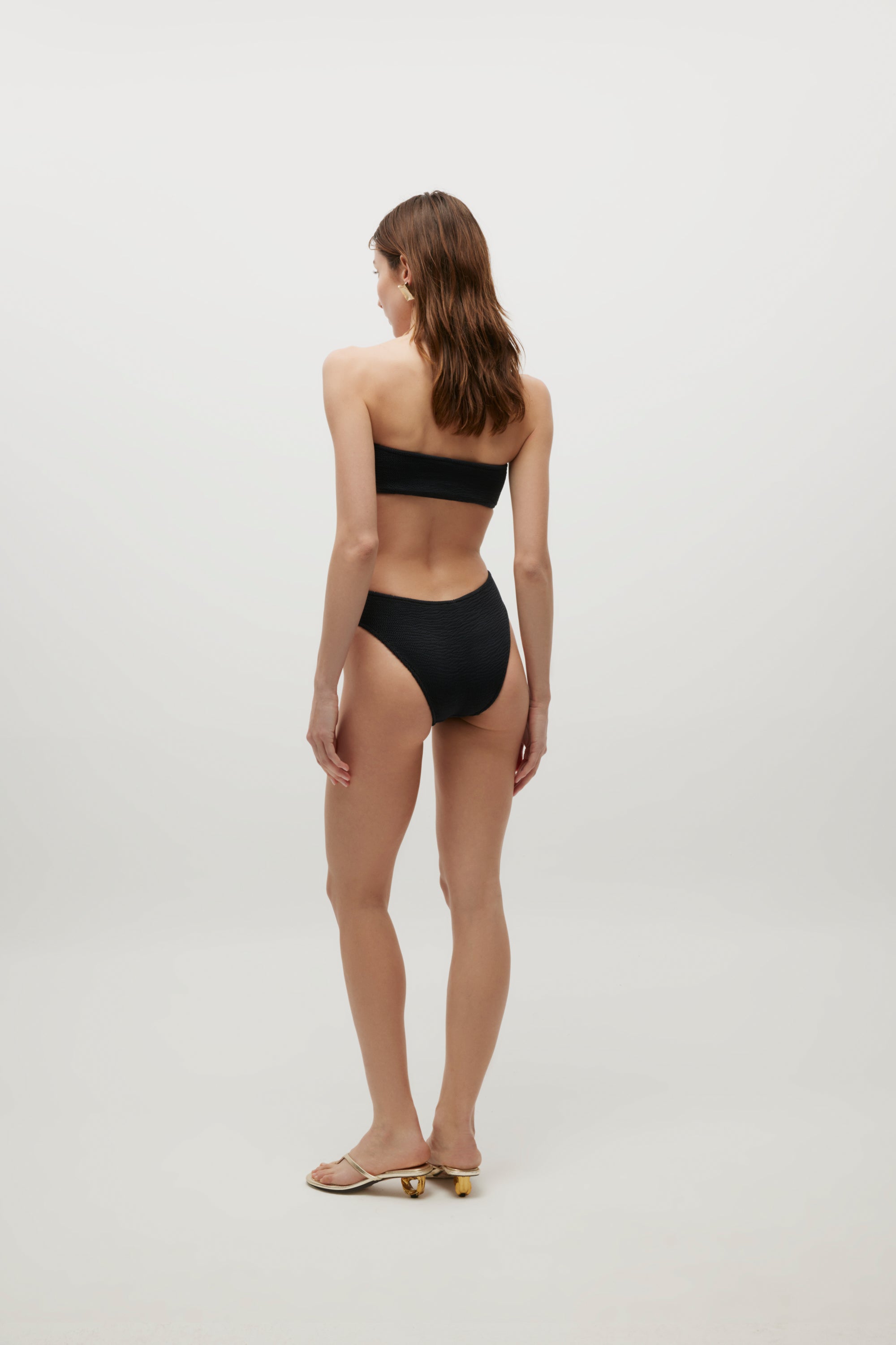 Eliza Black Crinkle Swimsuit