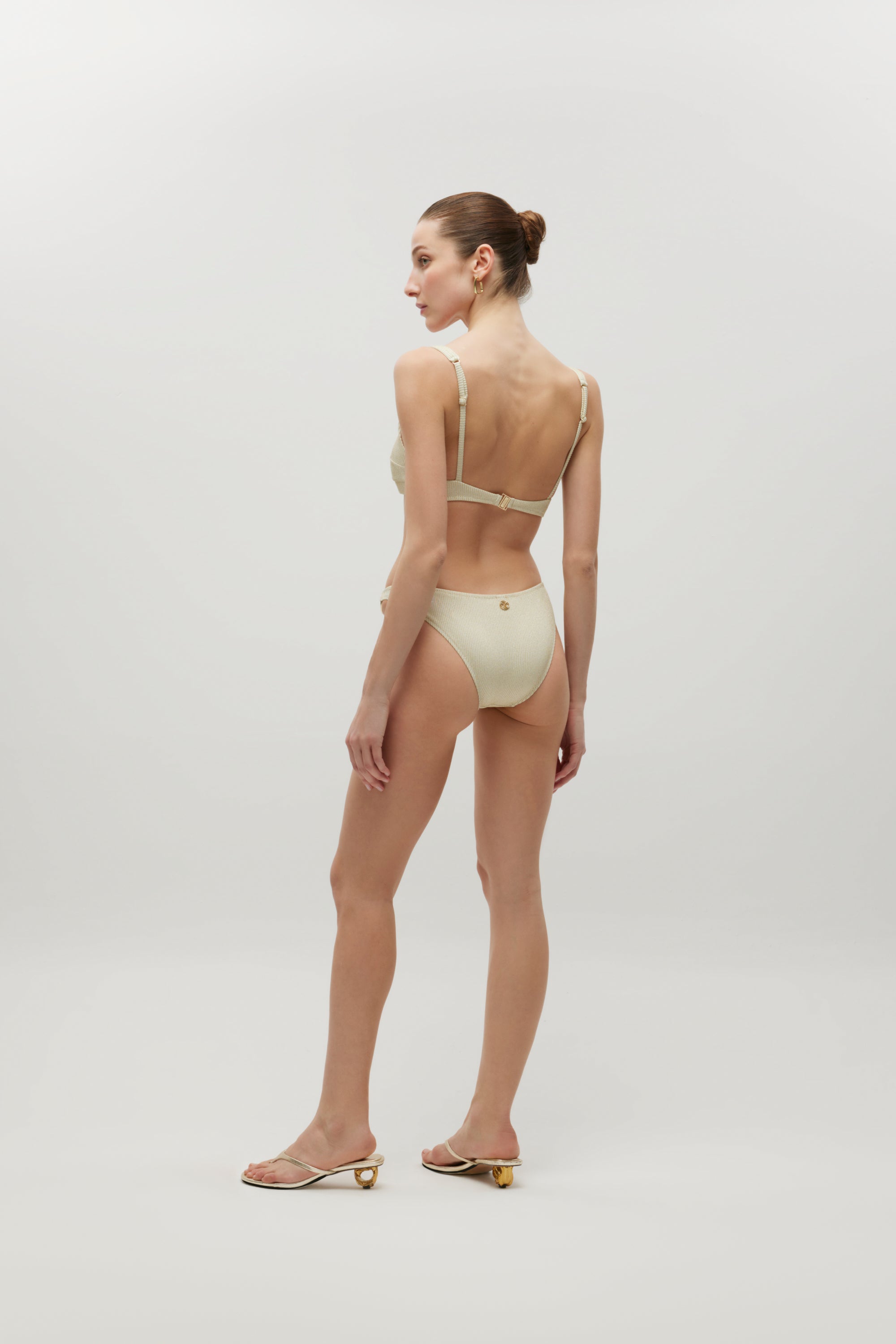 Ninette Ecru Shiny Rib Bikini