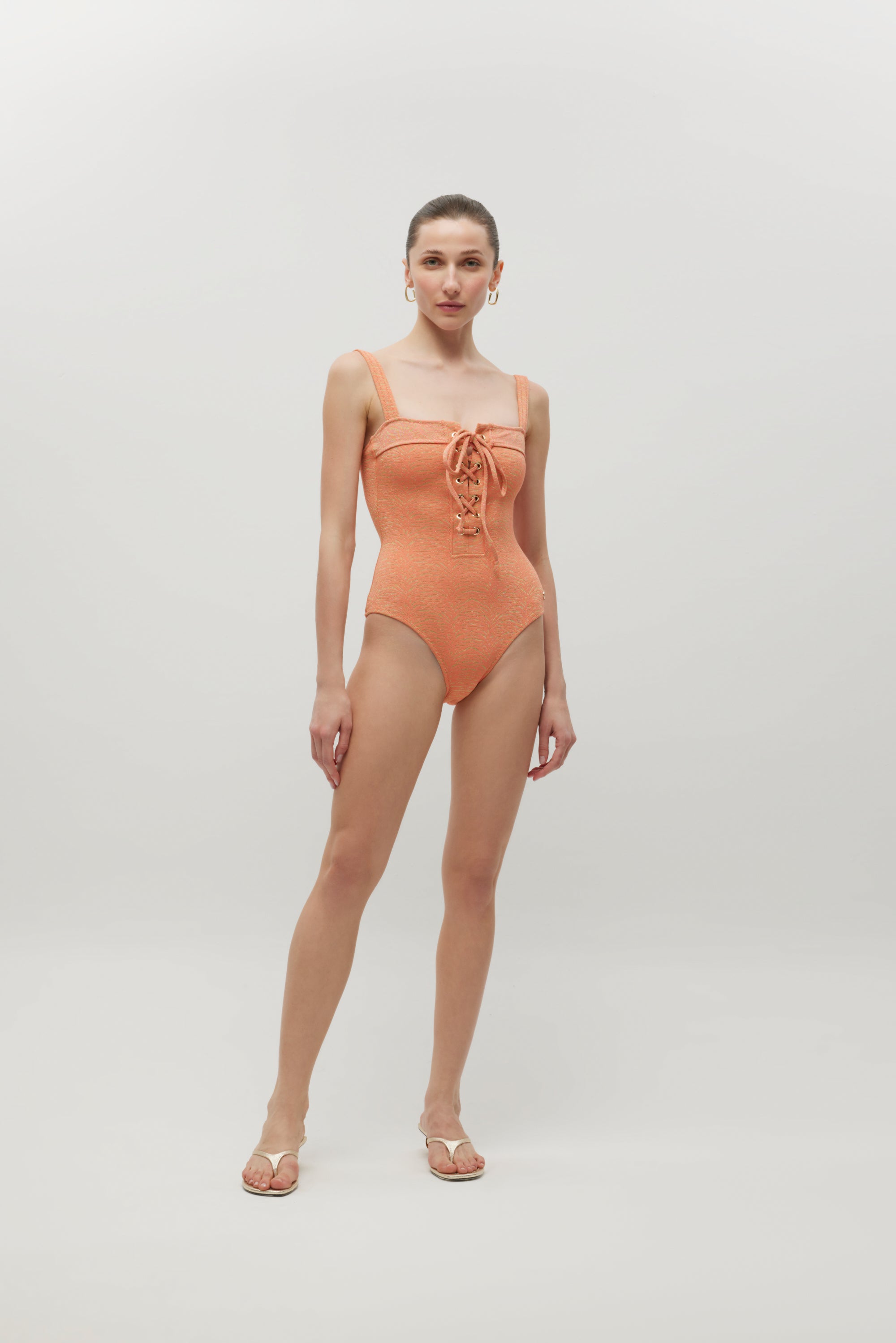 Lea Somon Shiny Textured Swimsuit