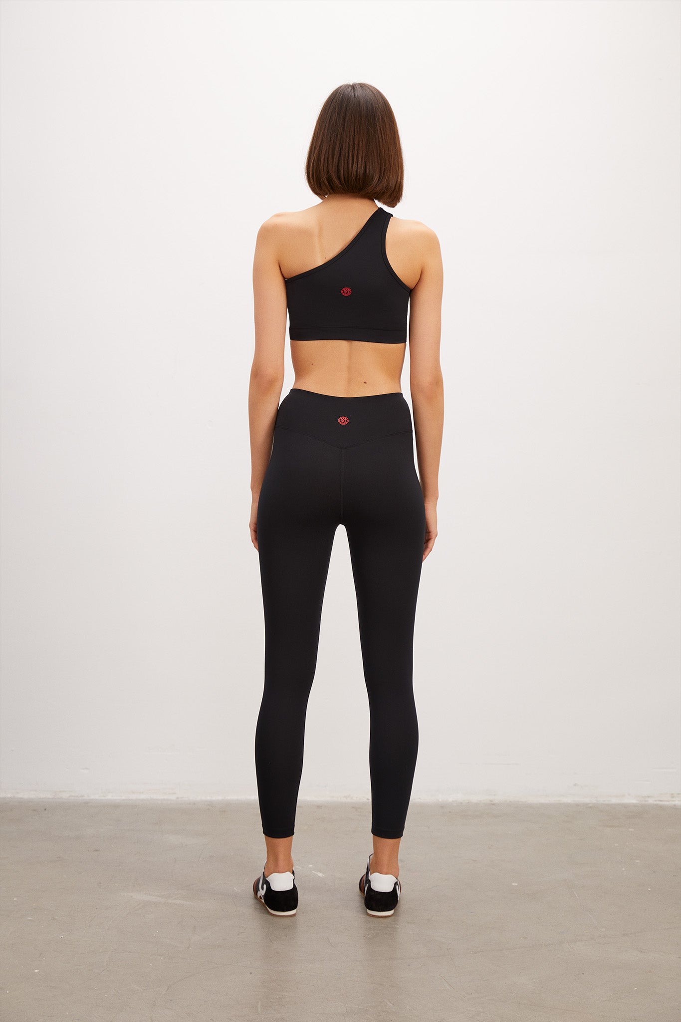 Zipper Waist Shaper Black Leggings