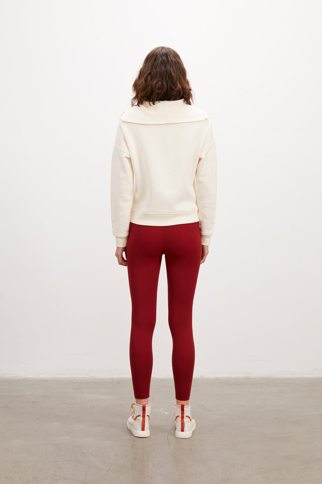 High Waist Basic Burgundy Shaper Matt Leggings