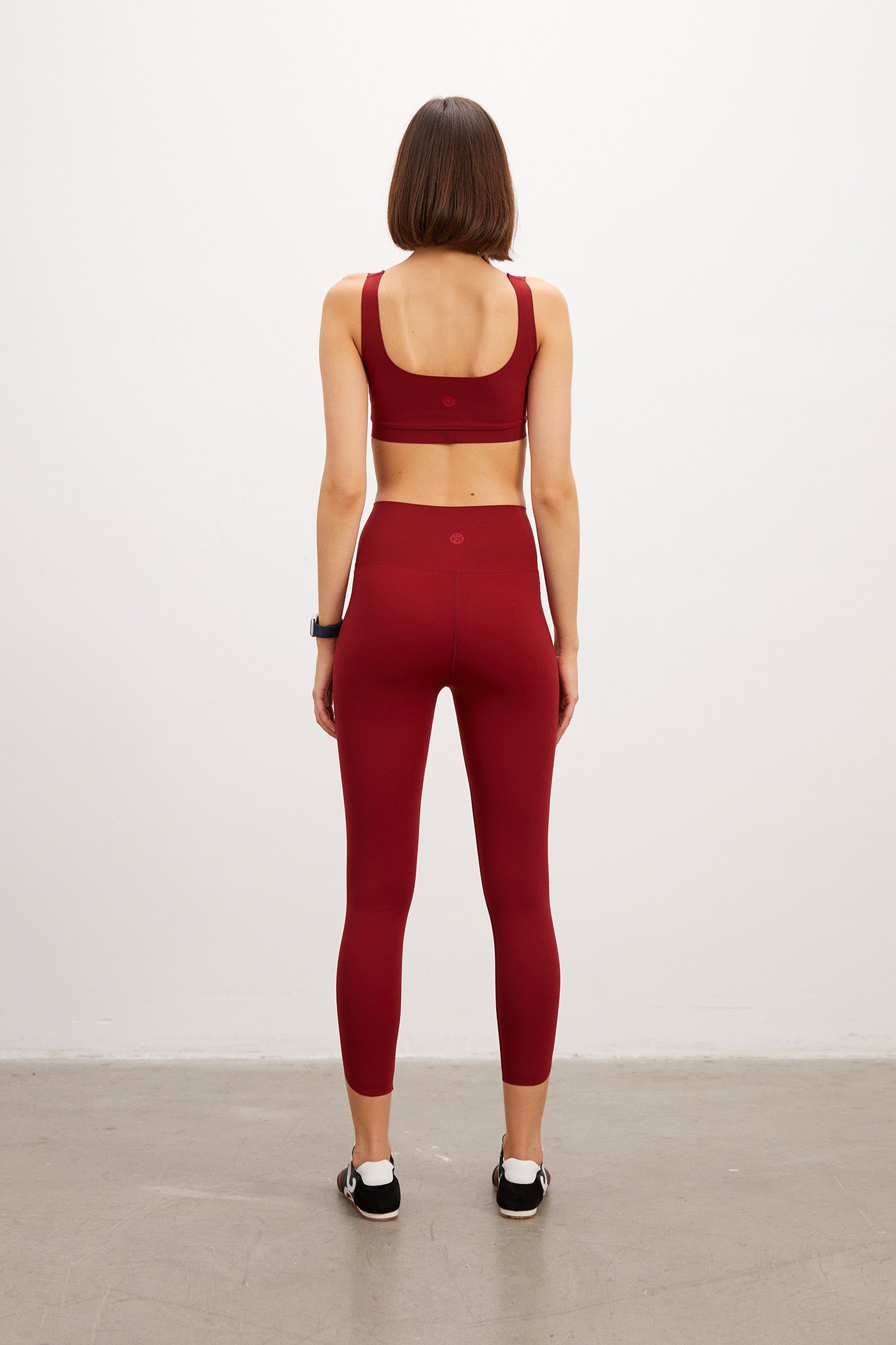 Cross Waist Burgundy Shaper Matt Leggings