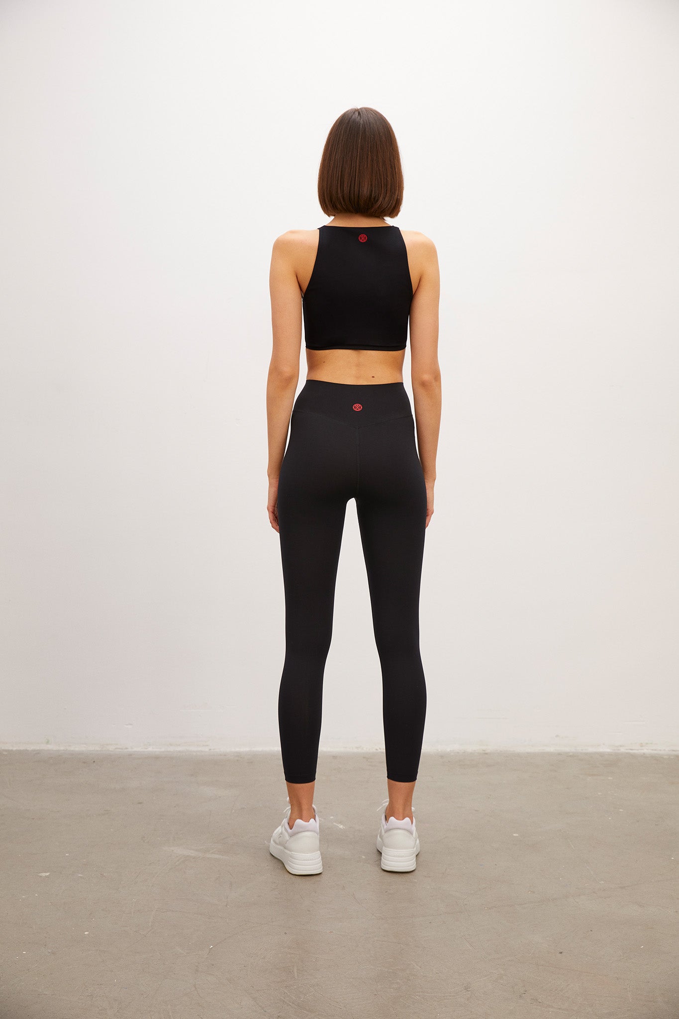 High Neck Black Sports Bra