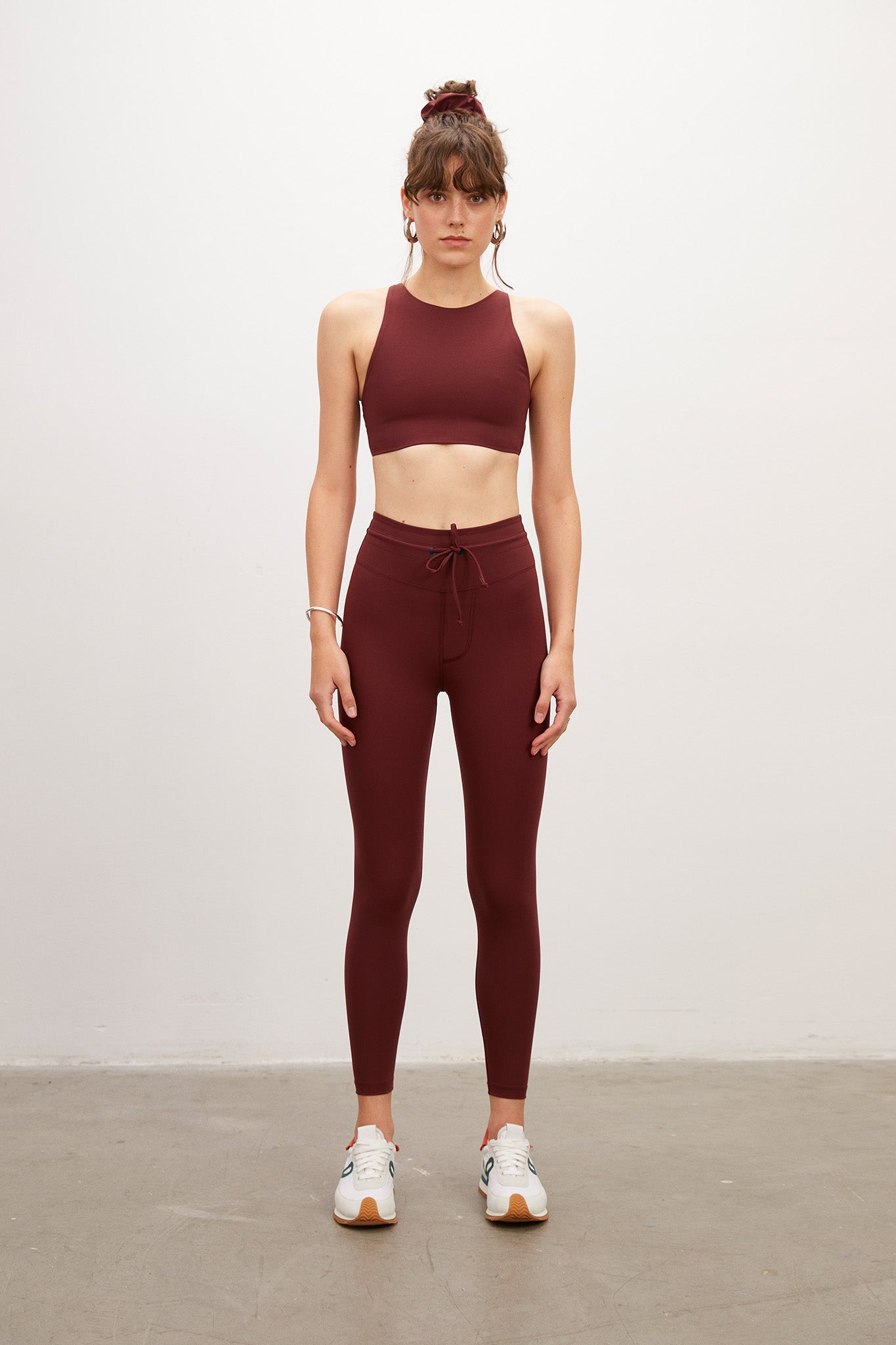 High Neck Brown Sports Bra