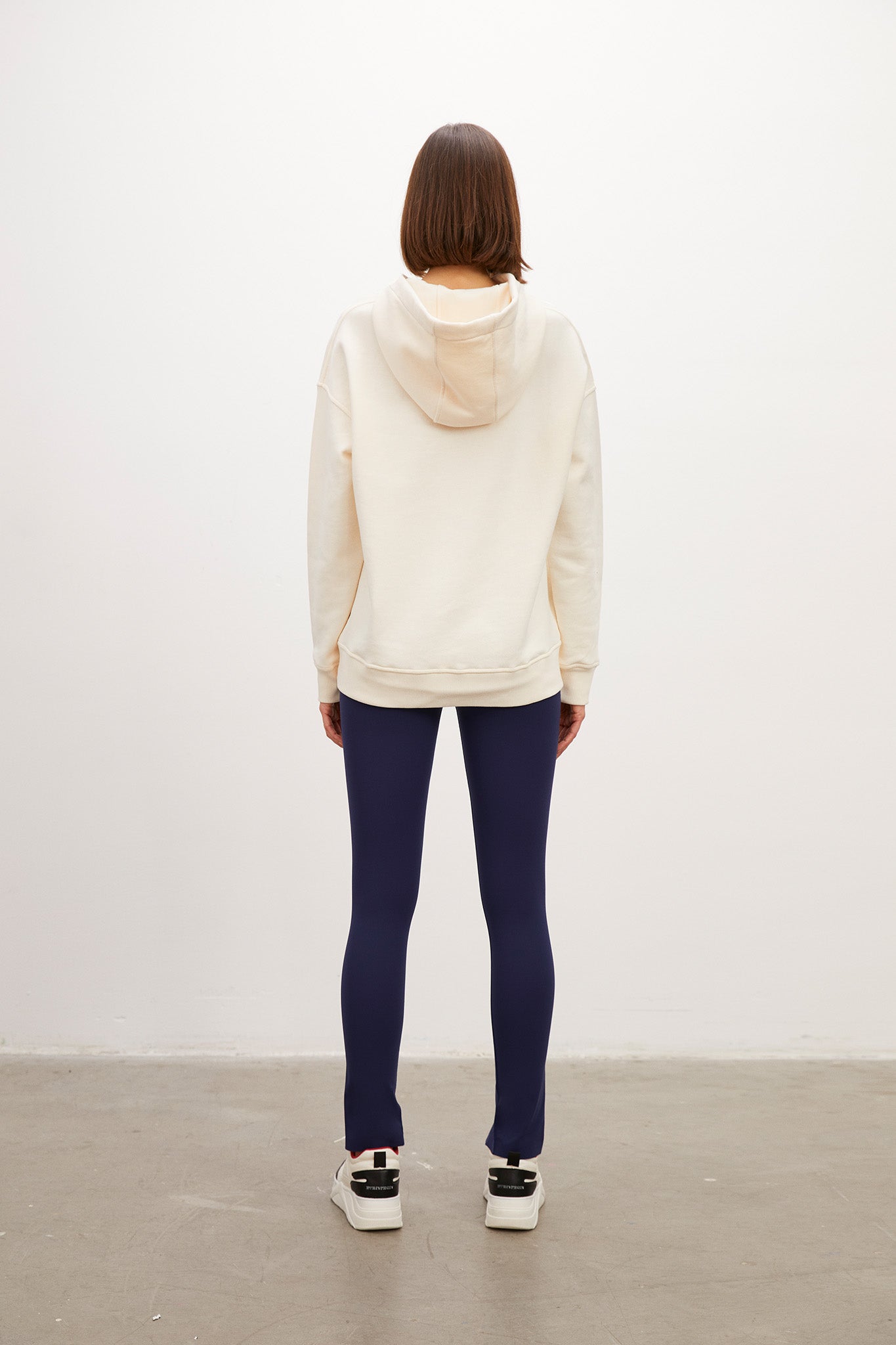 Zipper Ankle Shaper Navy Blue Matt Leggings