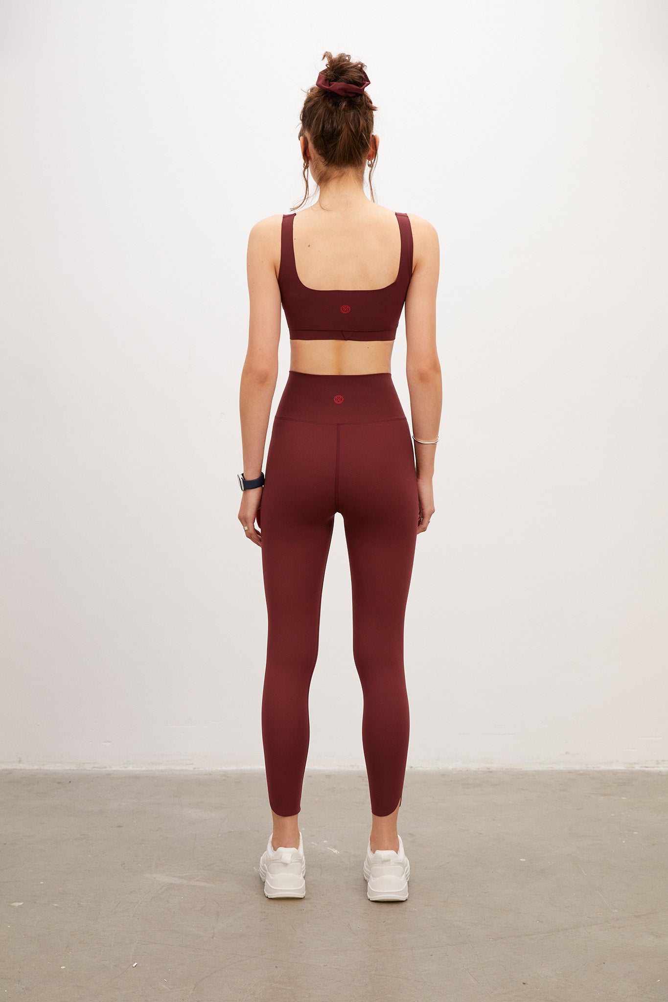 Cross Waist Brown Shaper Matt Leggings