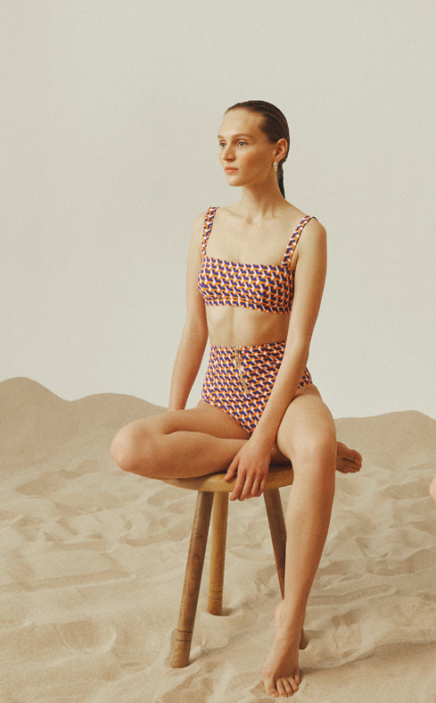 Valentine High Waist Printed Bikini