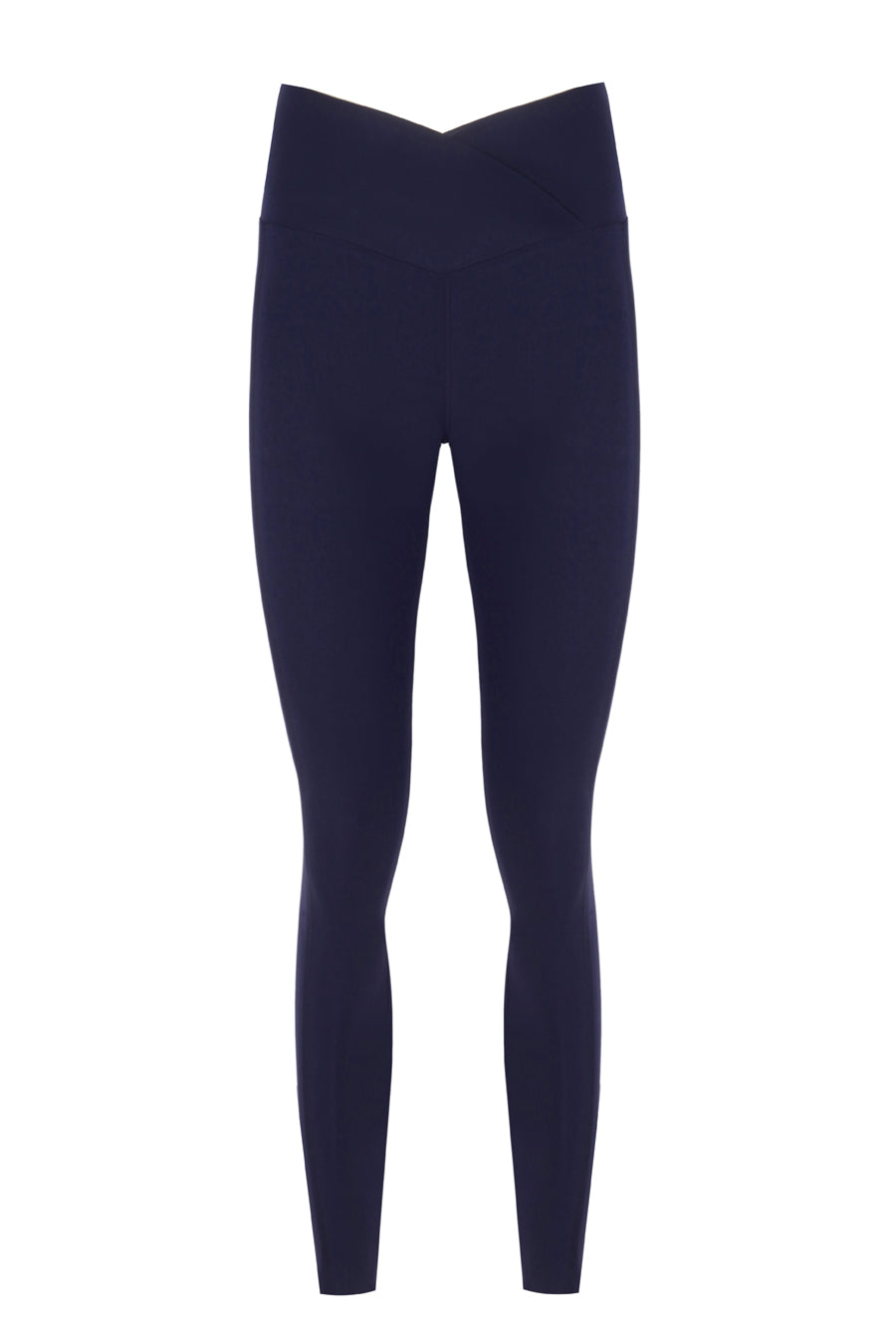 Cross Waist Navy Blue Shaper Matt Leggings
