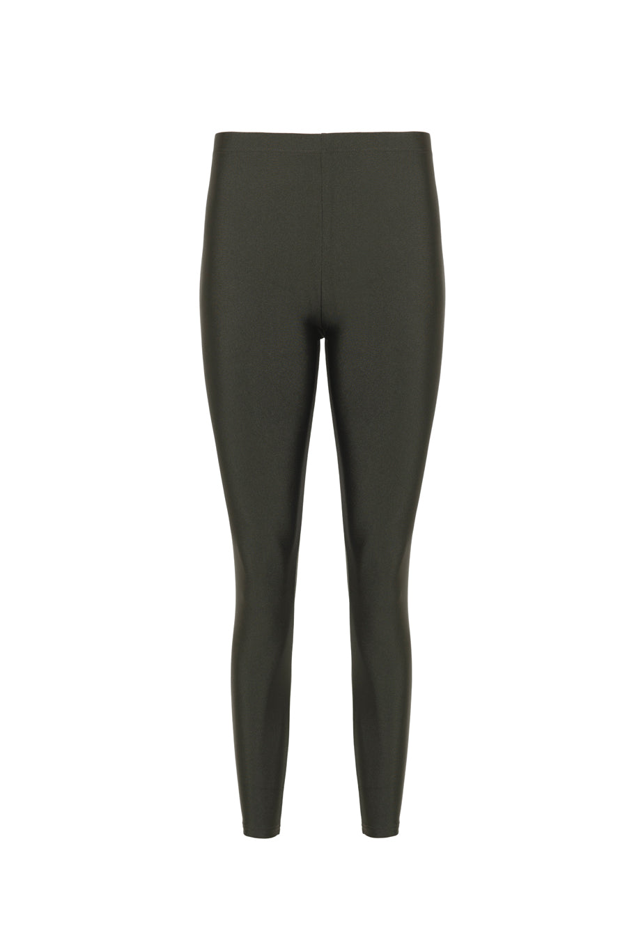 Alexandra Military Green Shiny Leggings
