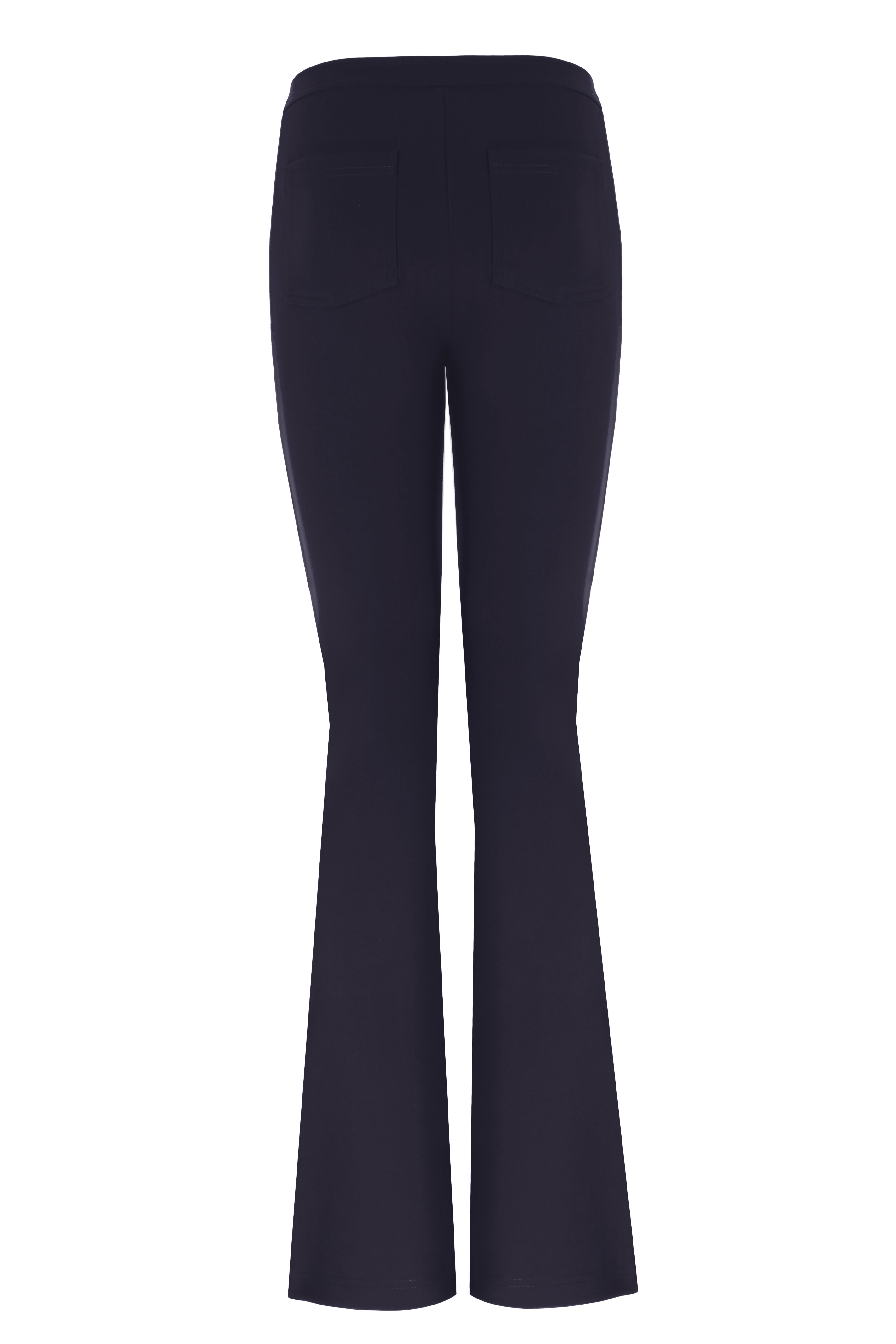 Sculpteur Fabric / Navyblue Matt Split Flare Pants