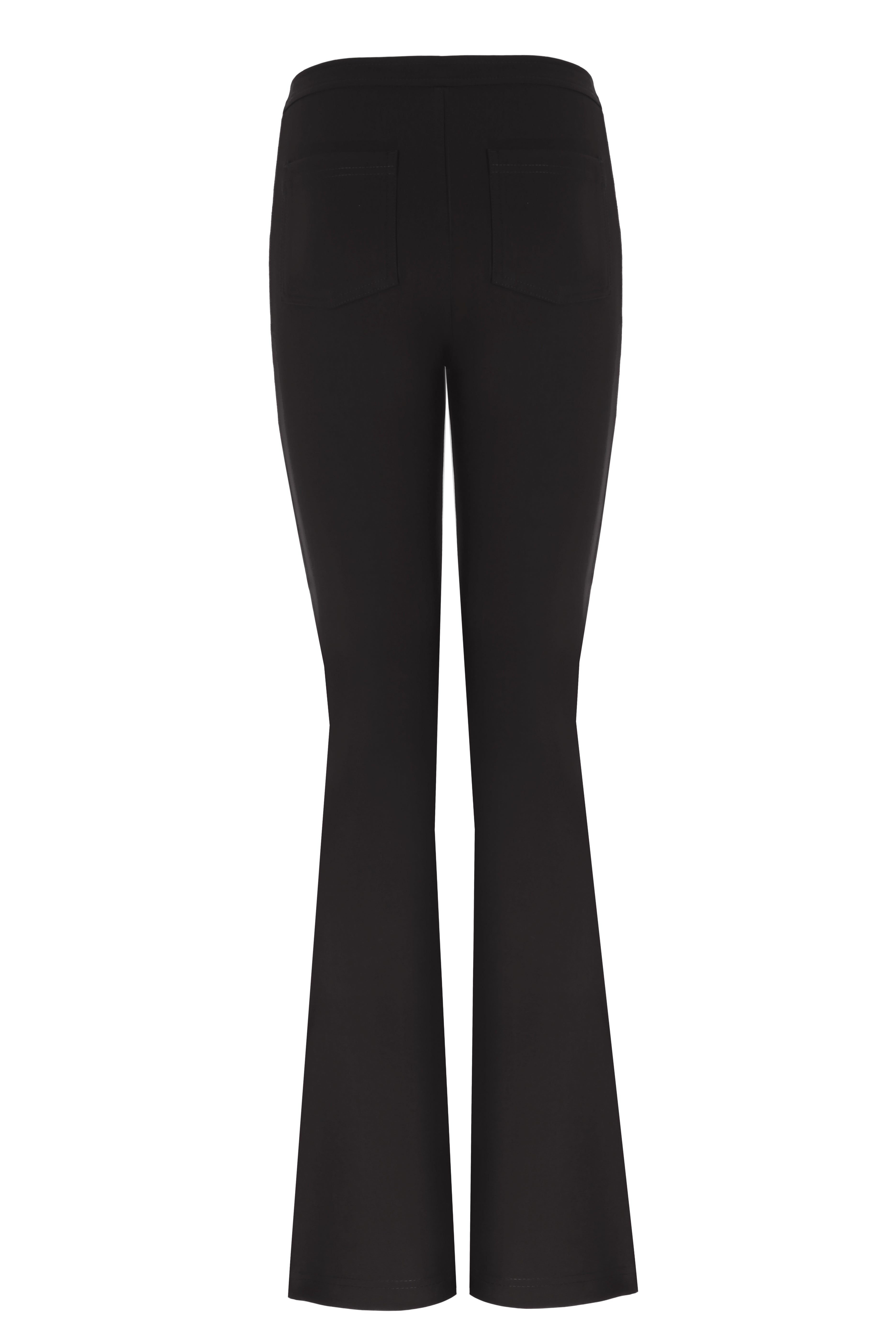 Sculpteur Fabric / Black Matt Split Flare Pants