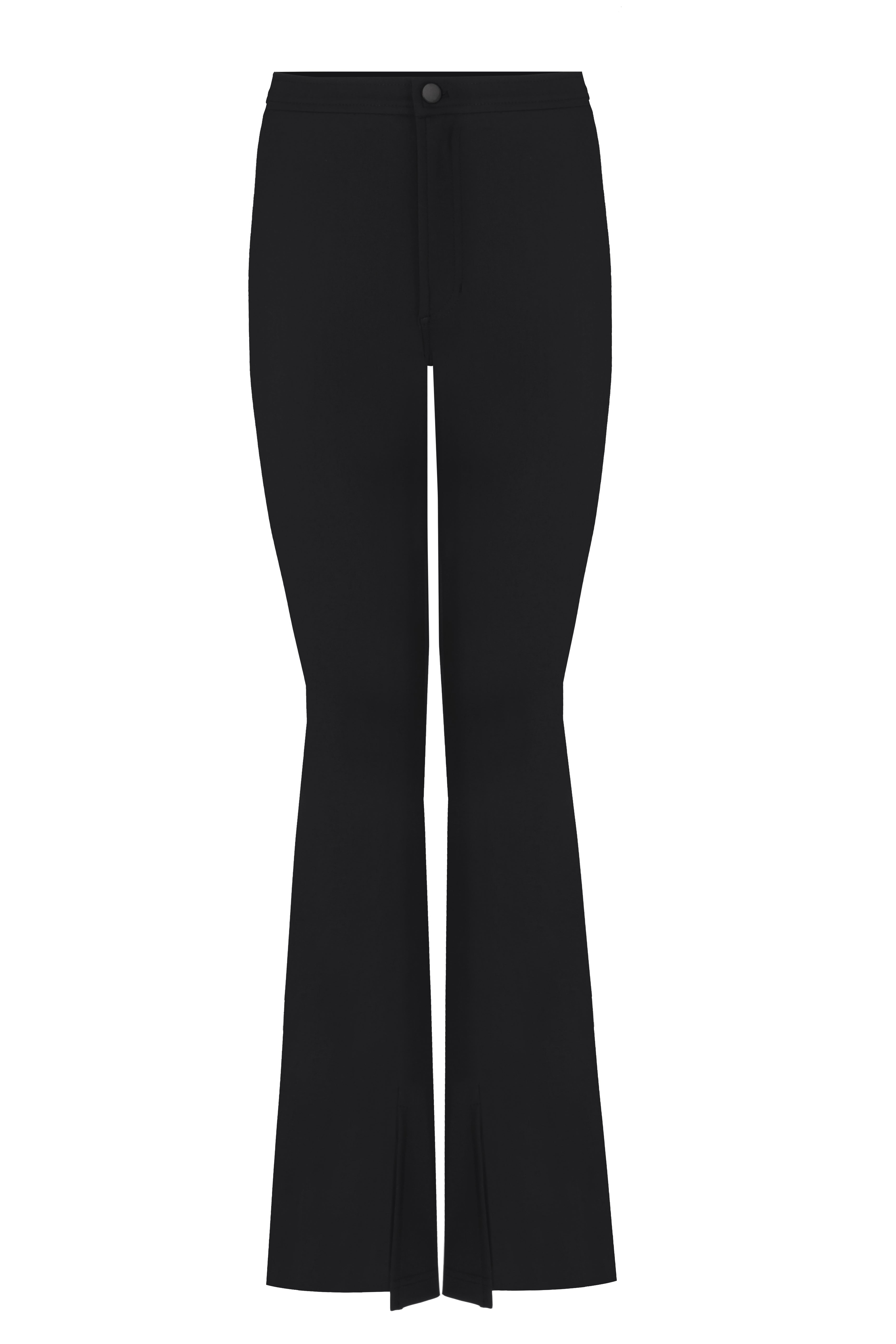 Sculpteur Fabric / Black Matt Split Flare Pants