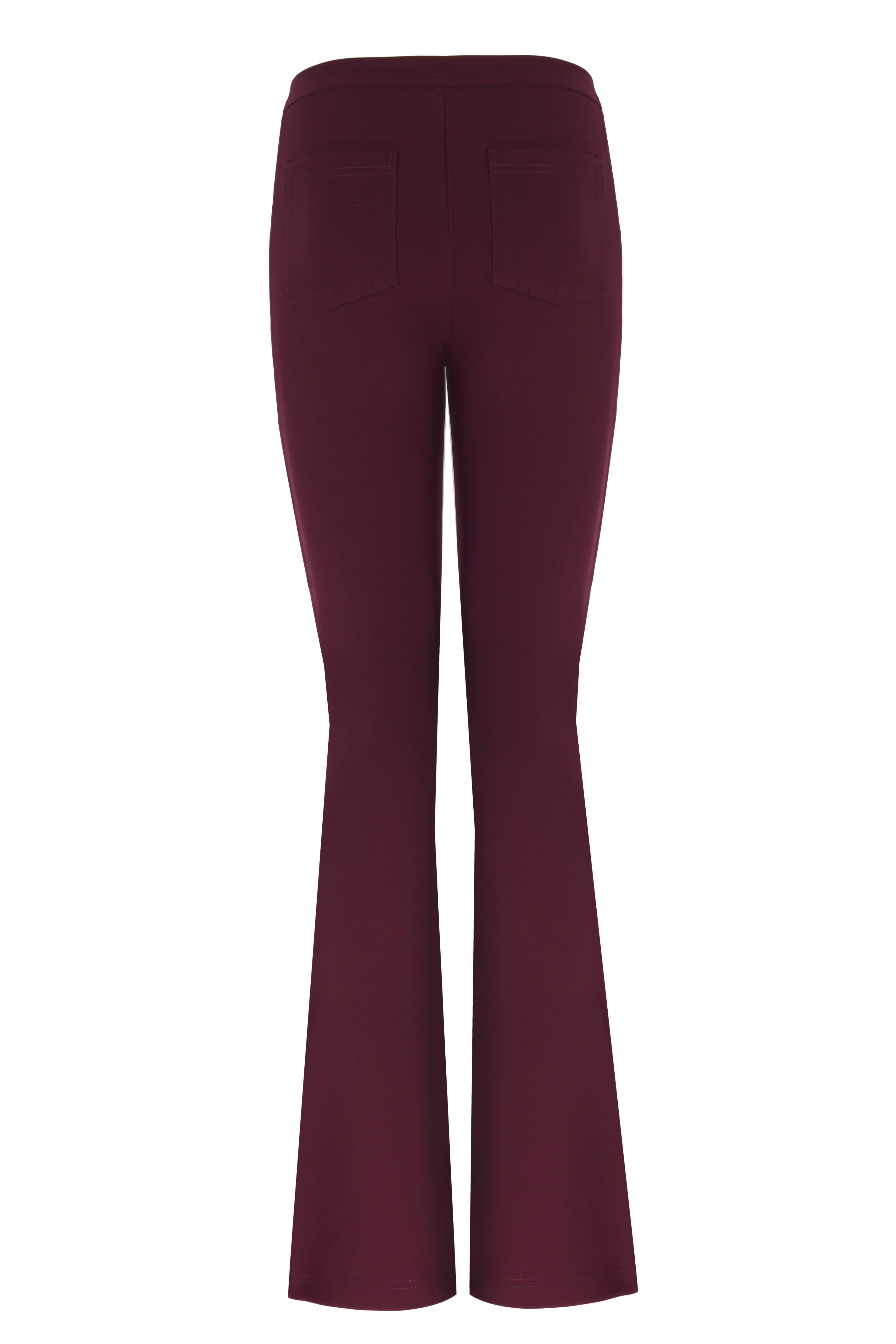 Sculpteur Fabric / Burgundy Matt Split Flare Pants
