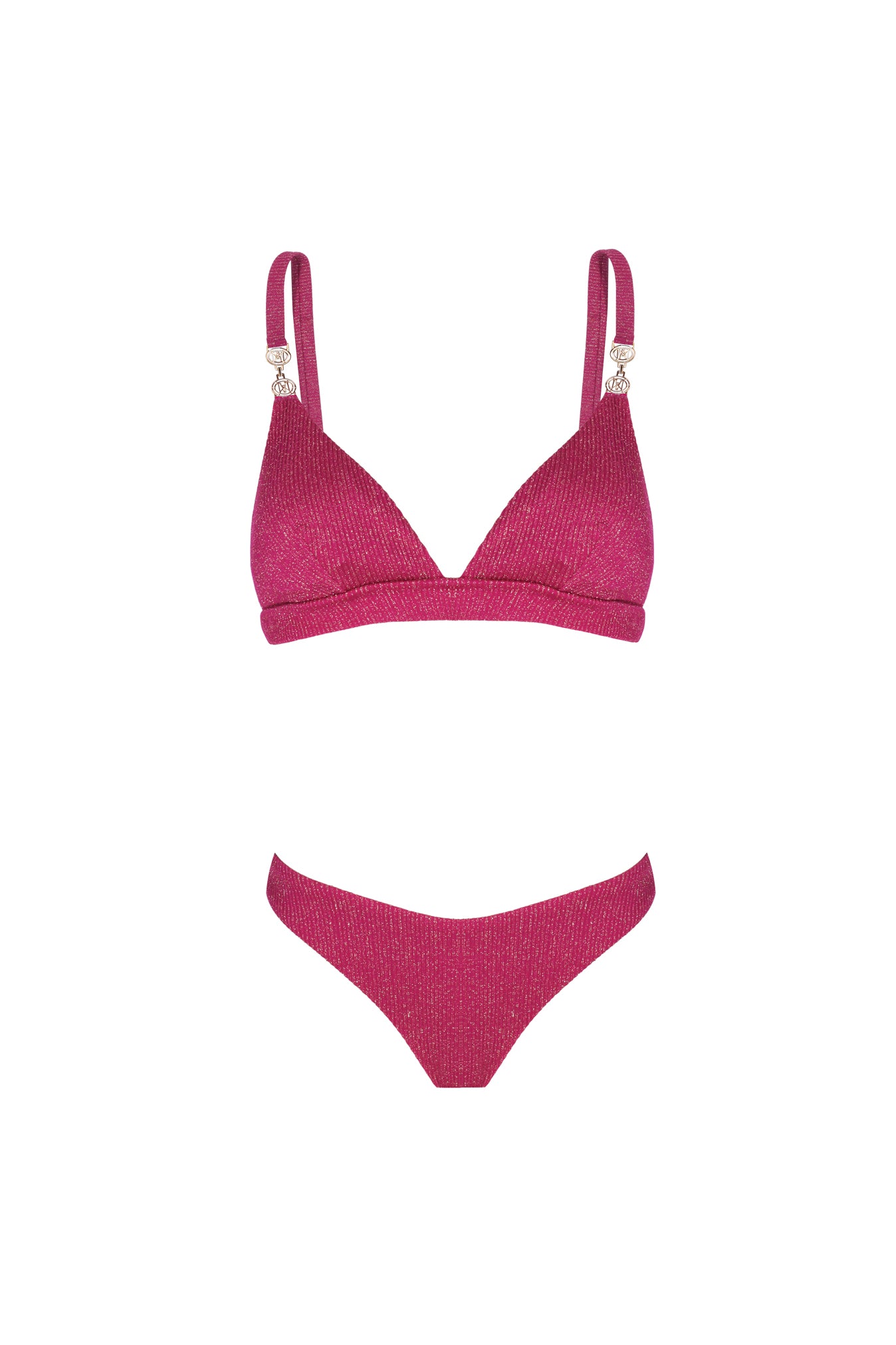 Camille Pink Shiny Rib Bikini