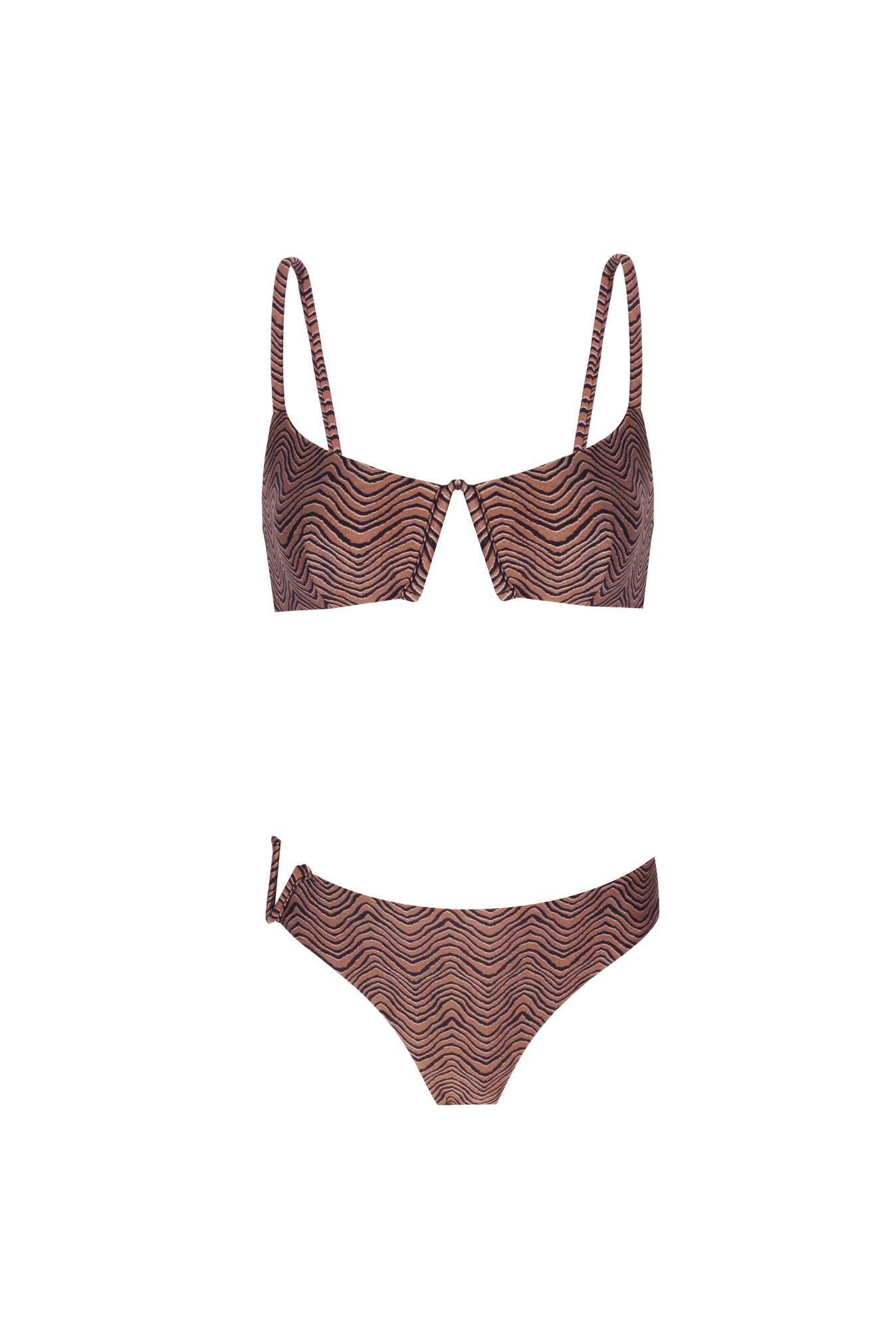 Pauline Brown Zebra Print Bikini