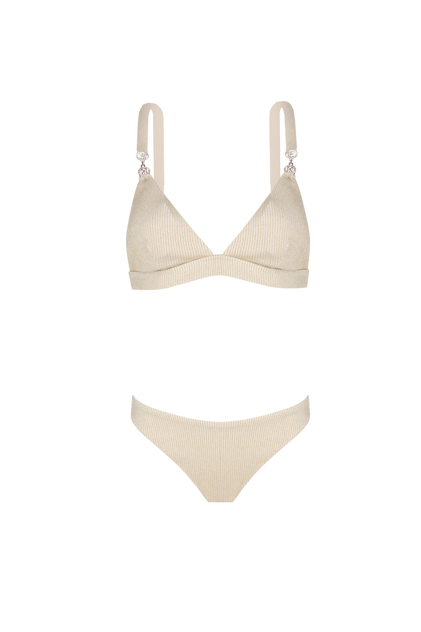 Camille Ecru Shiny Rib Bikini