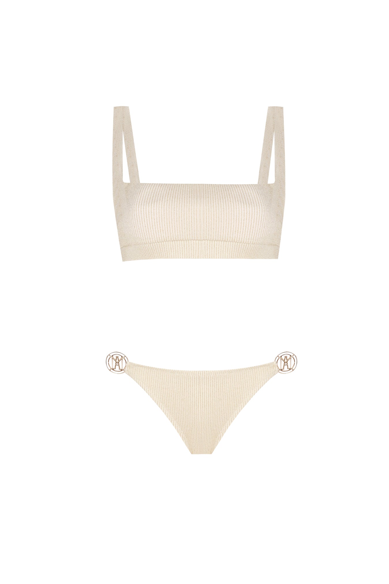 Ninette Ecru Shiny Rib Bikini