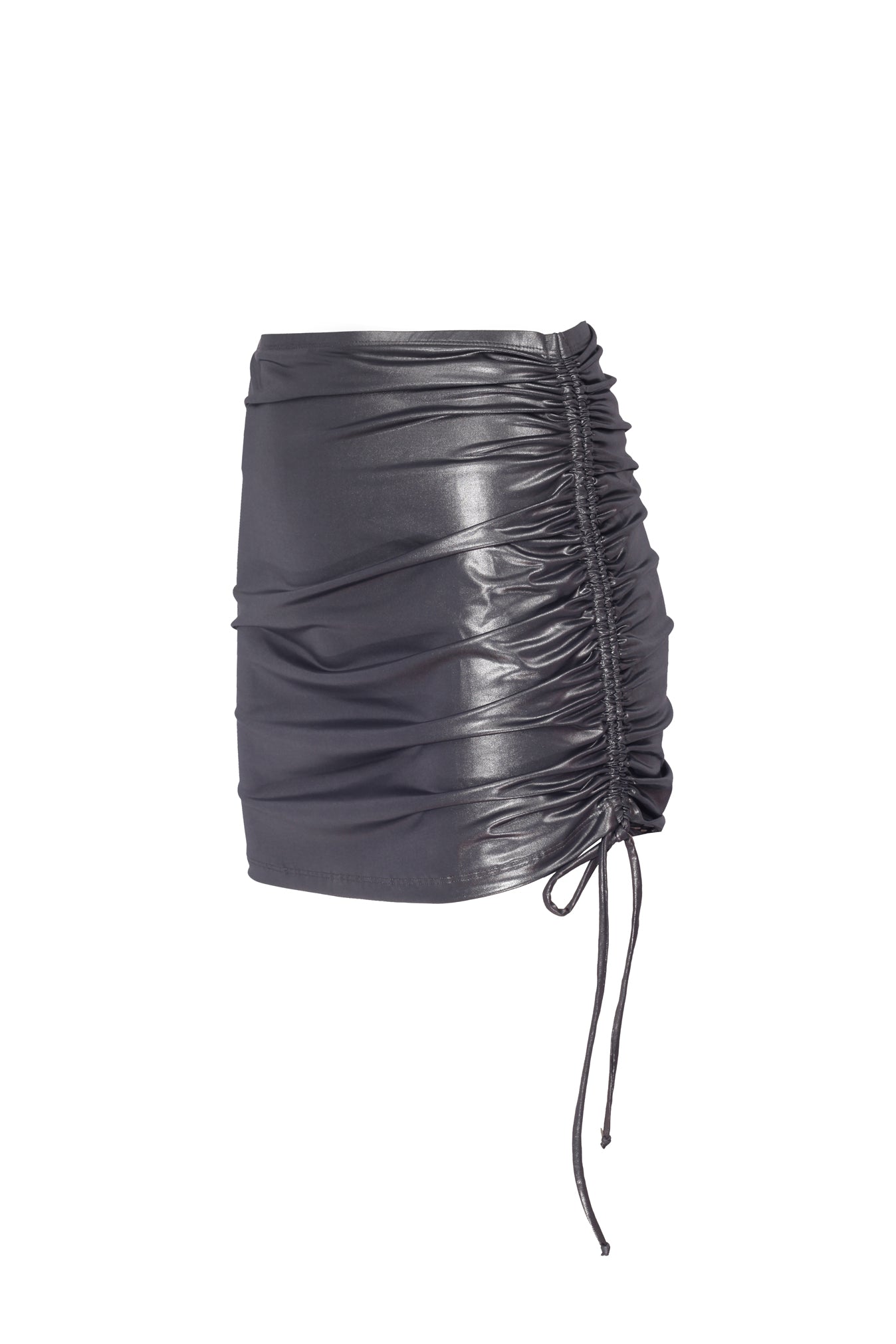 Rose Black Shiny Skirt