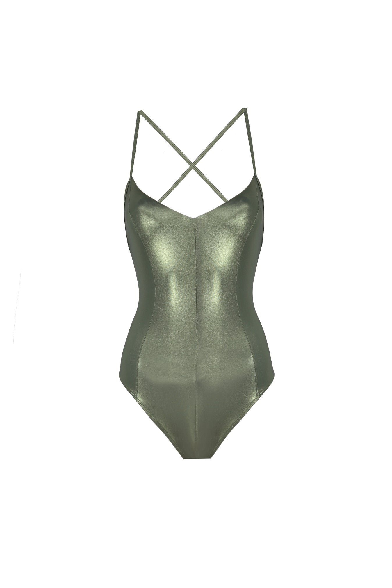 Alicia Green Shiny Swimsuit