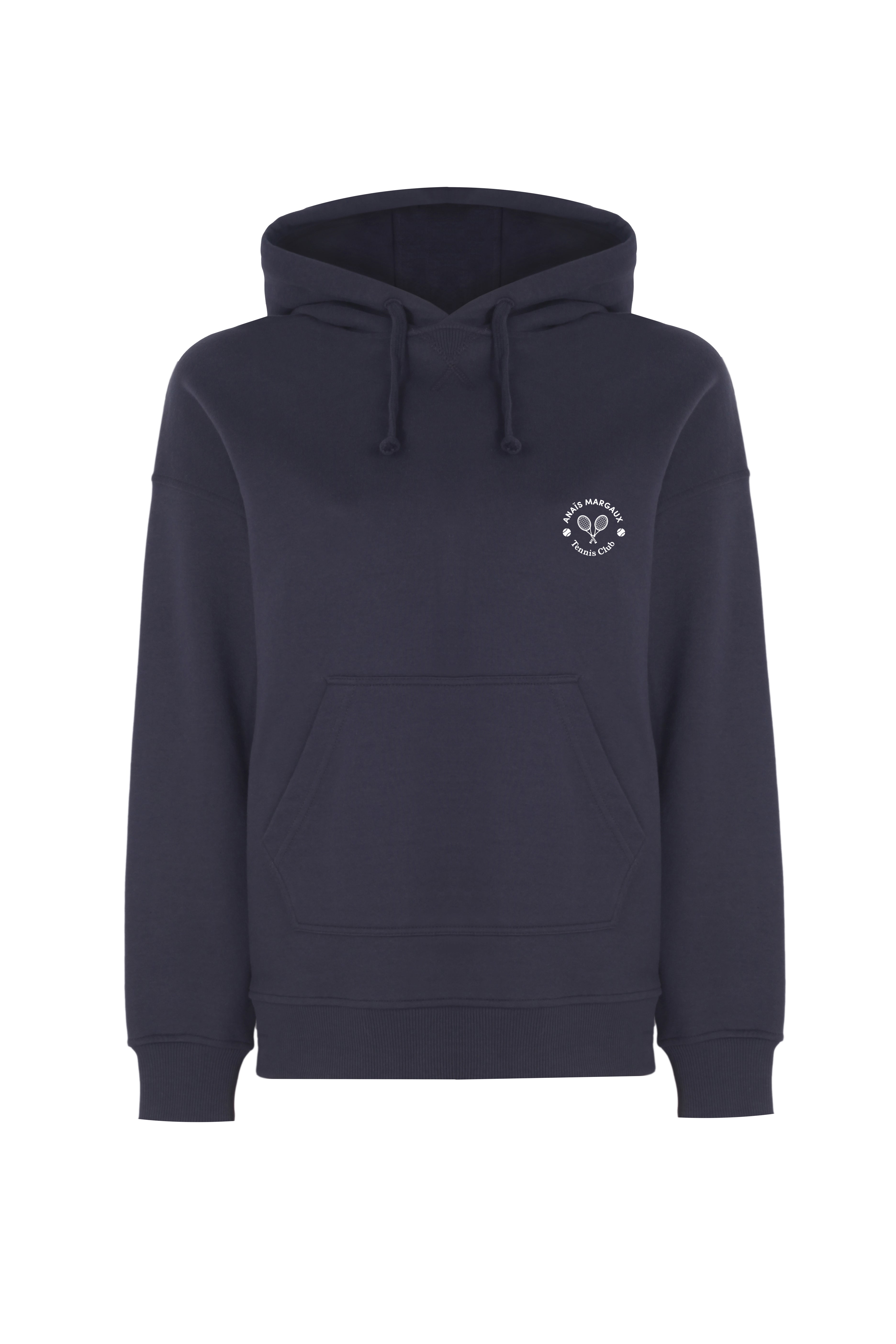 Tennis Club Relaxed Navy Blue Hoodie