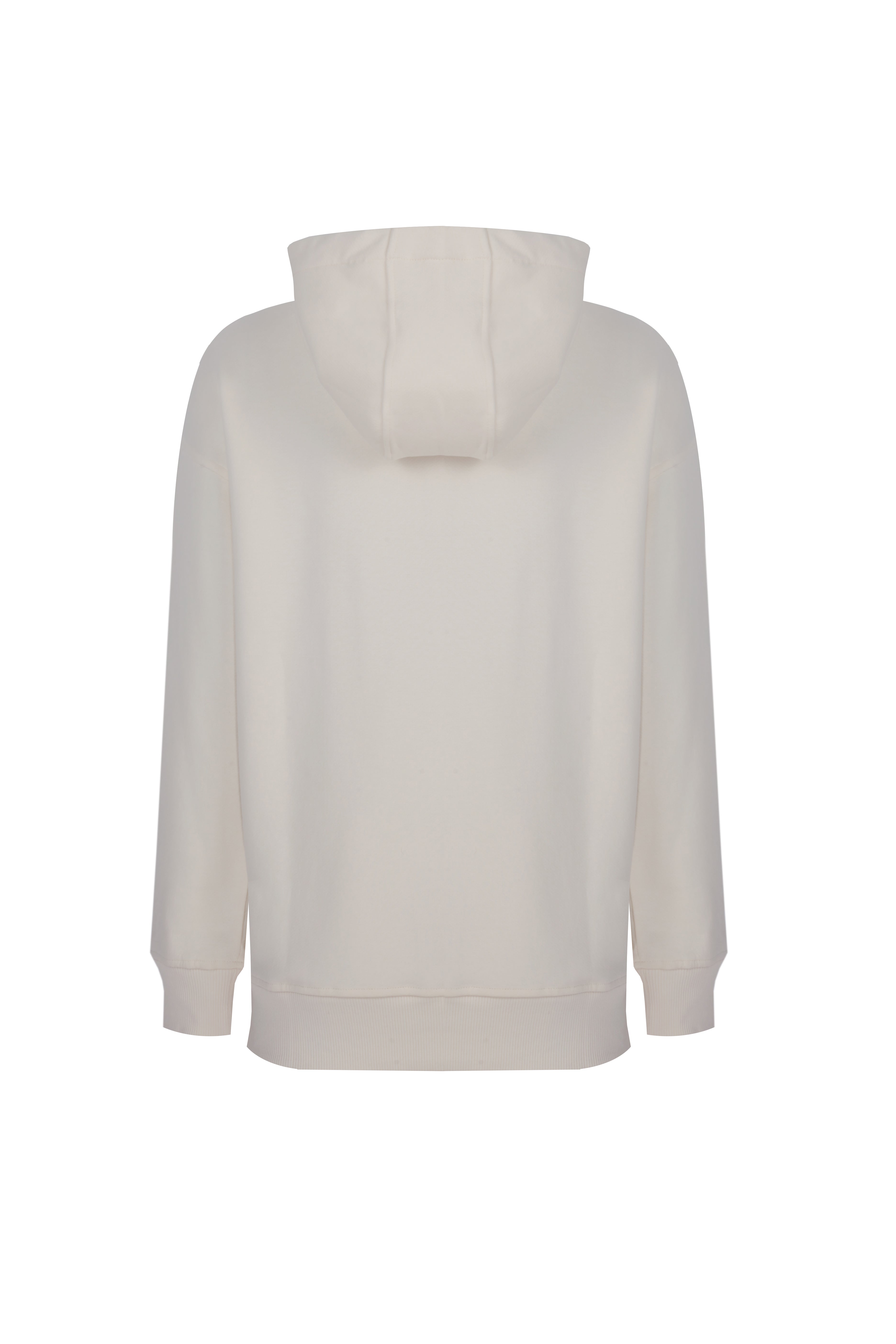 Tennis Club Relaxed Ecru Hoodie