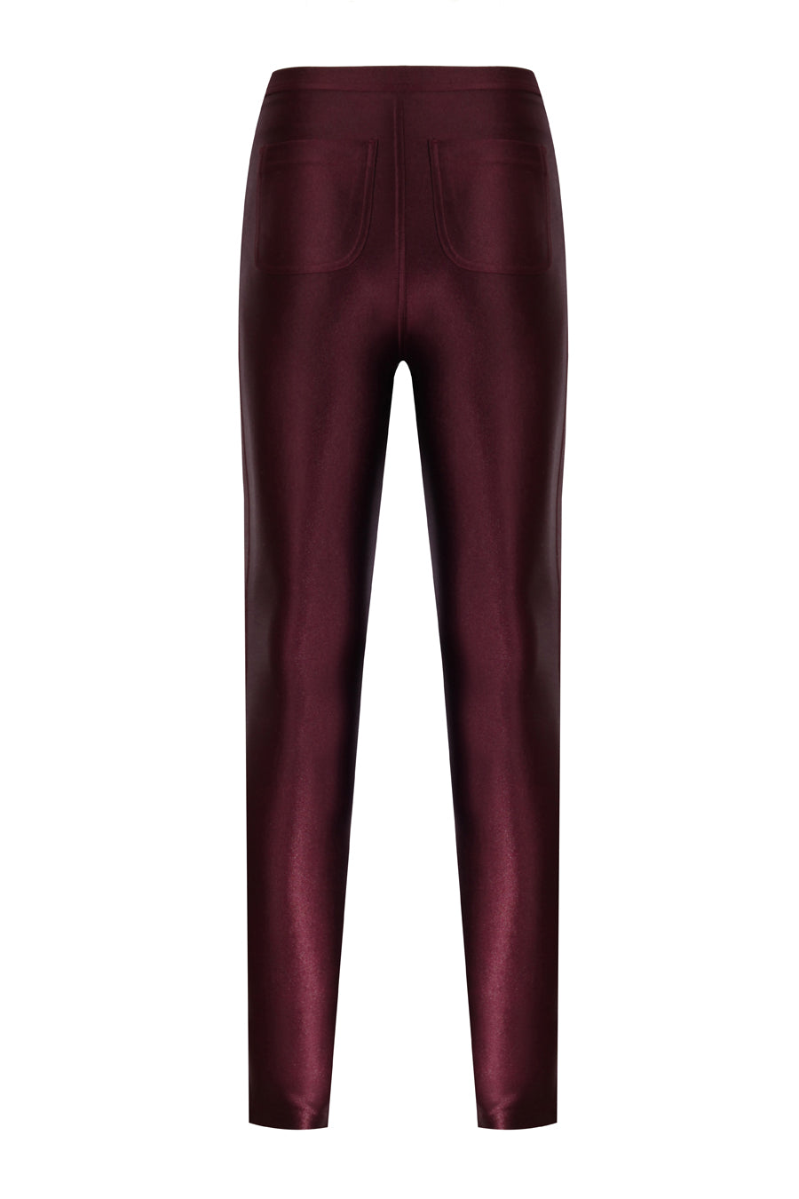 Cecile Burgundy Shiny Pants
