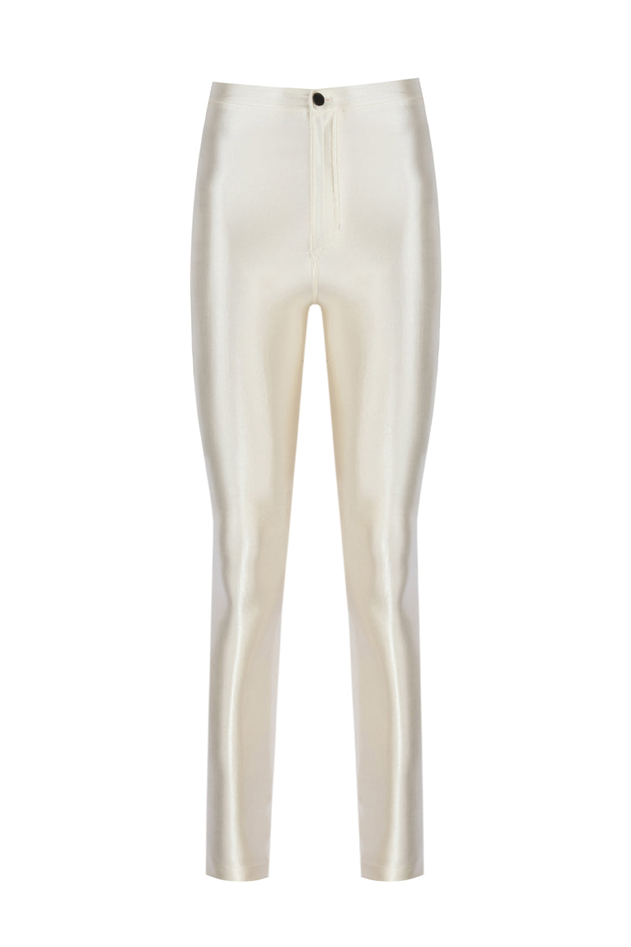 Cecile Ecru Shiny Pants