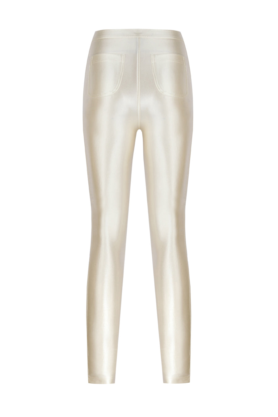 Cecile Ecru Shiny Pants