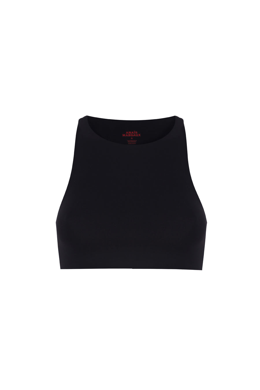 High Neck Black Sports Bra