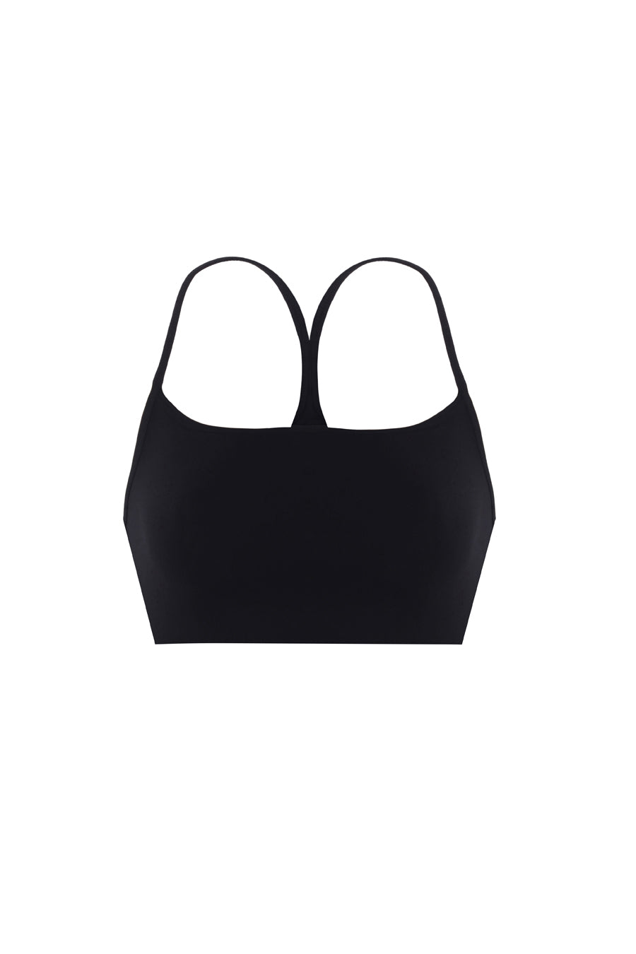 Spaghetti Straps Black Sports Bra