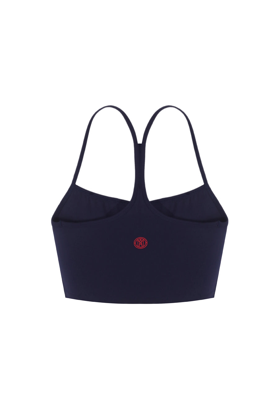 Spaghetti Straps Navy Blue Sports Bra