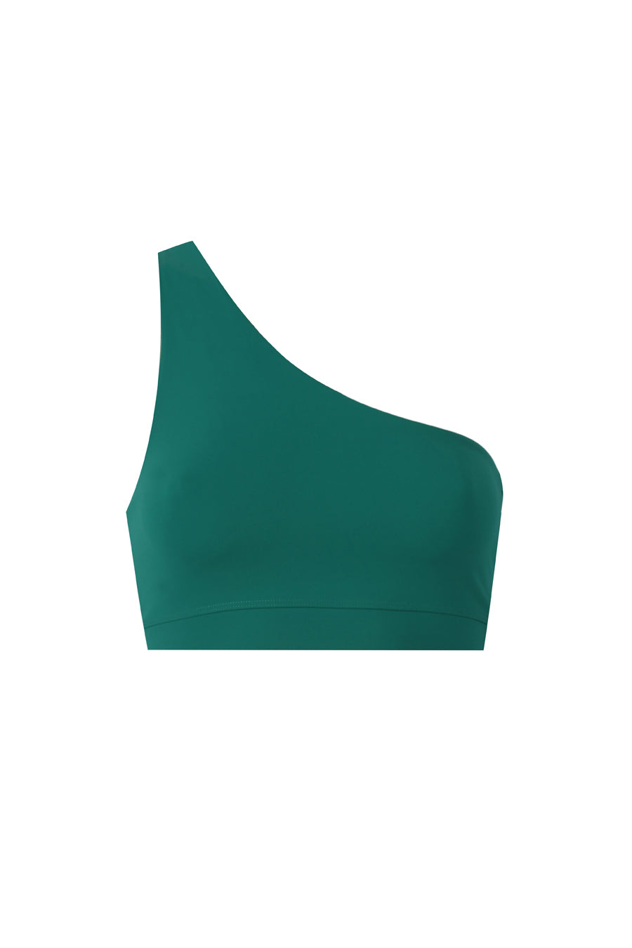 One Shoulder Emerald Green Sports Bra
