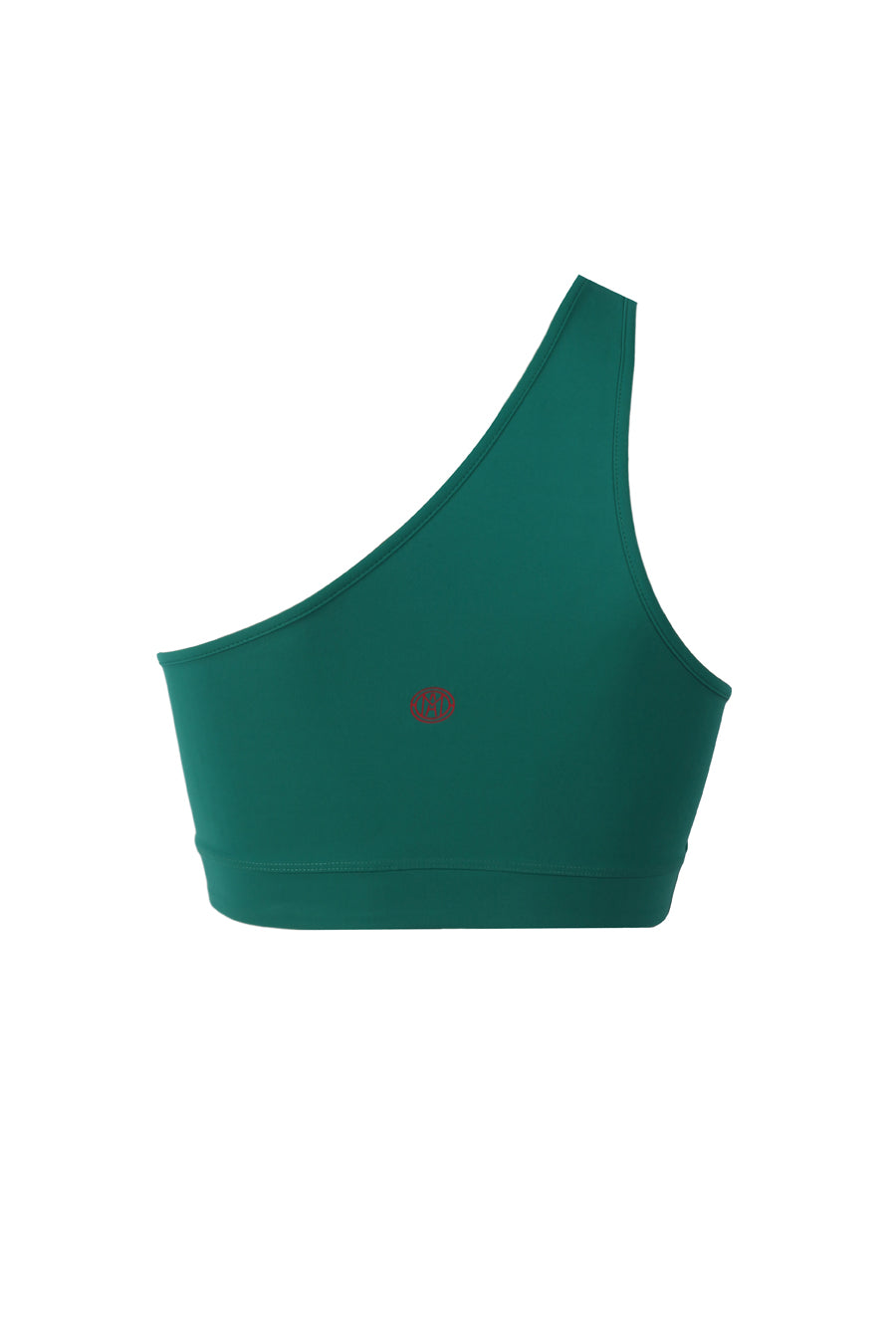 One Shoulder Emerald Green Sports Bra