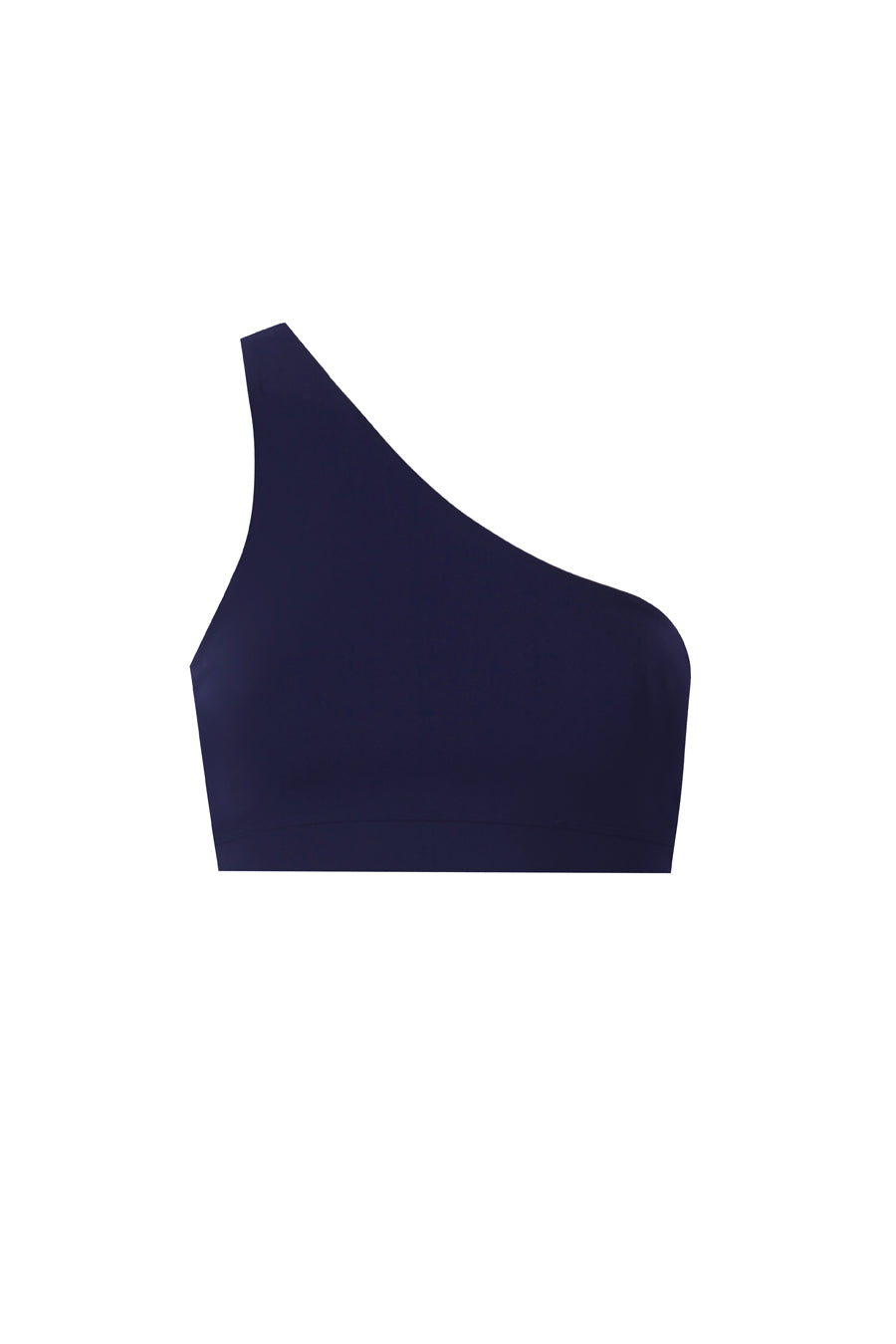 One Shoulder Navy Blue Sports Bra