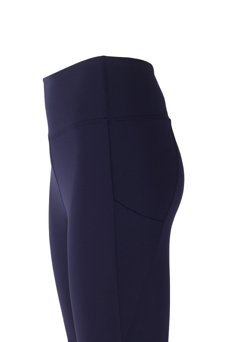 Side Pocket Navy Blue Shaper Matt Leggings