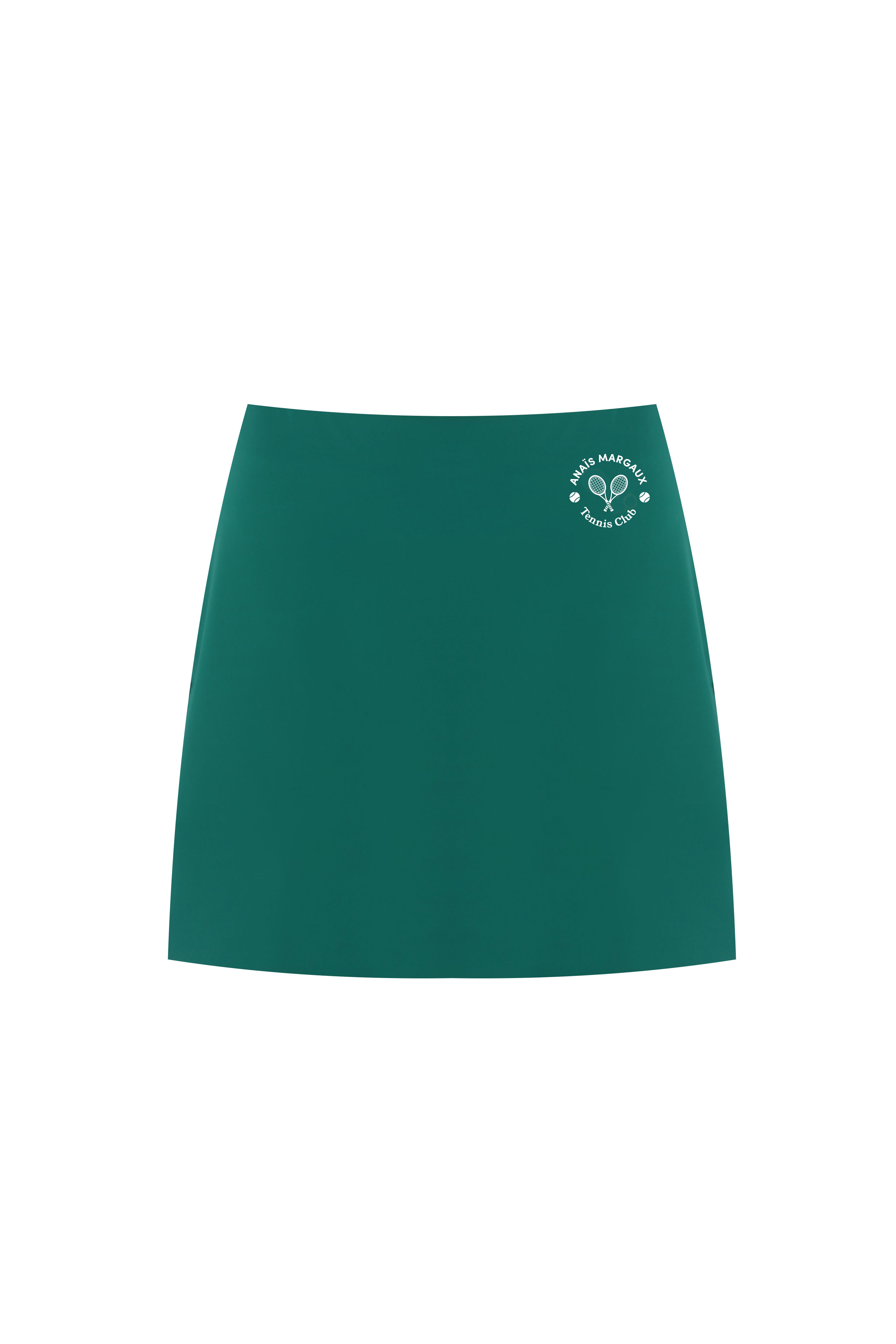 Tennis Club Court Mid-Rise Green Skirt