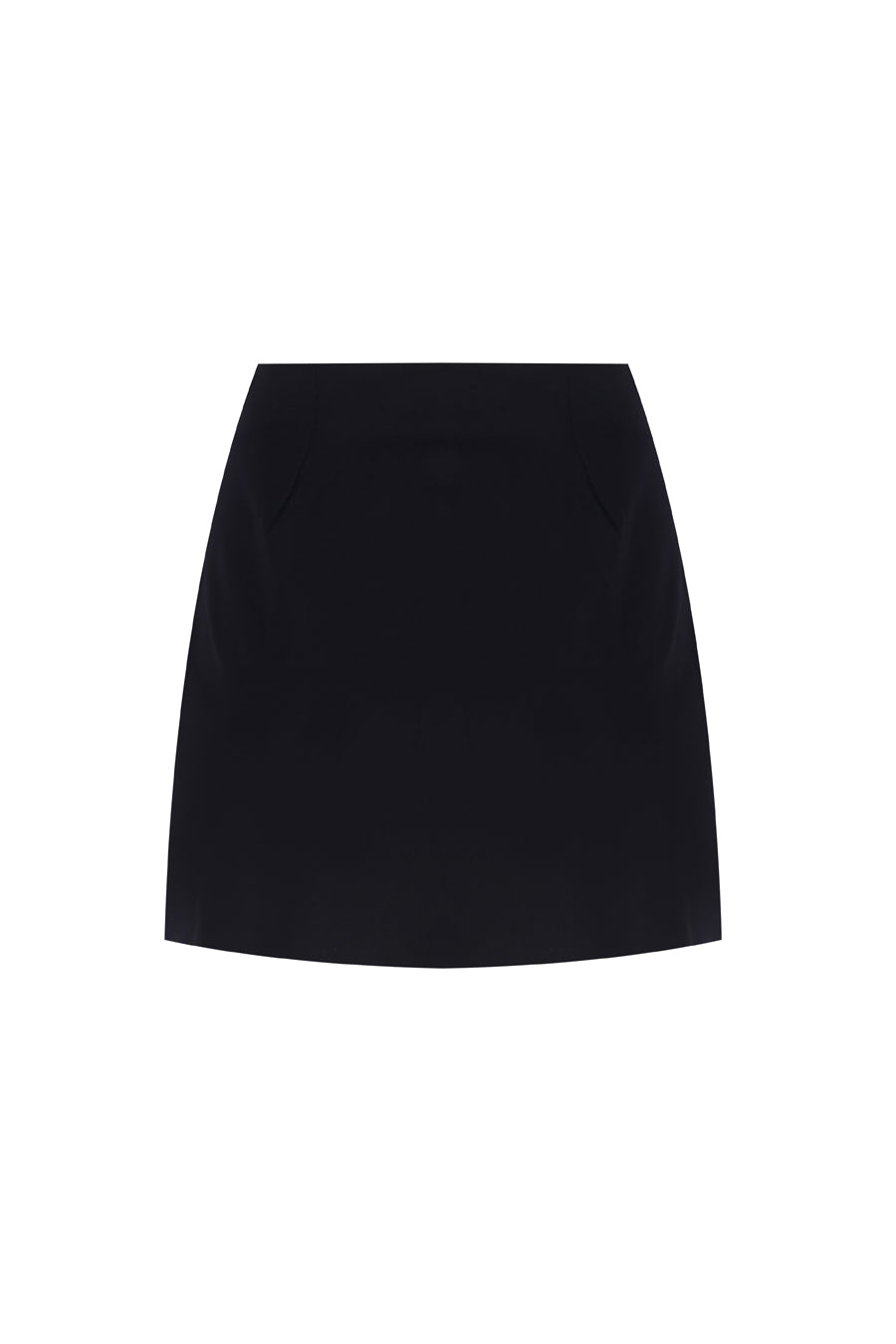 Tennis Club Court Mid-Rise Black Skirt