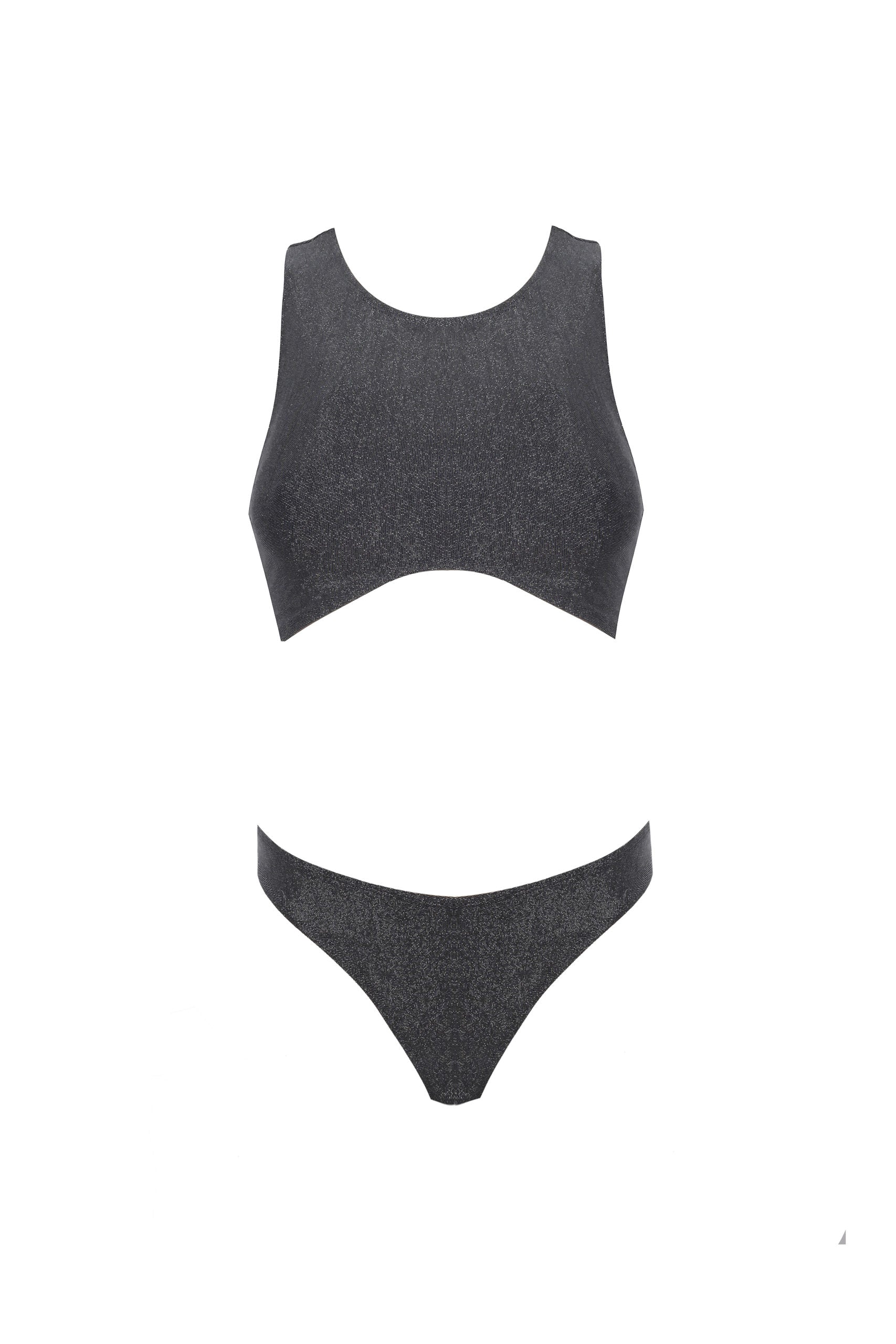 Madeline Black Silver Glitter Bikini