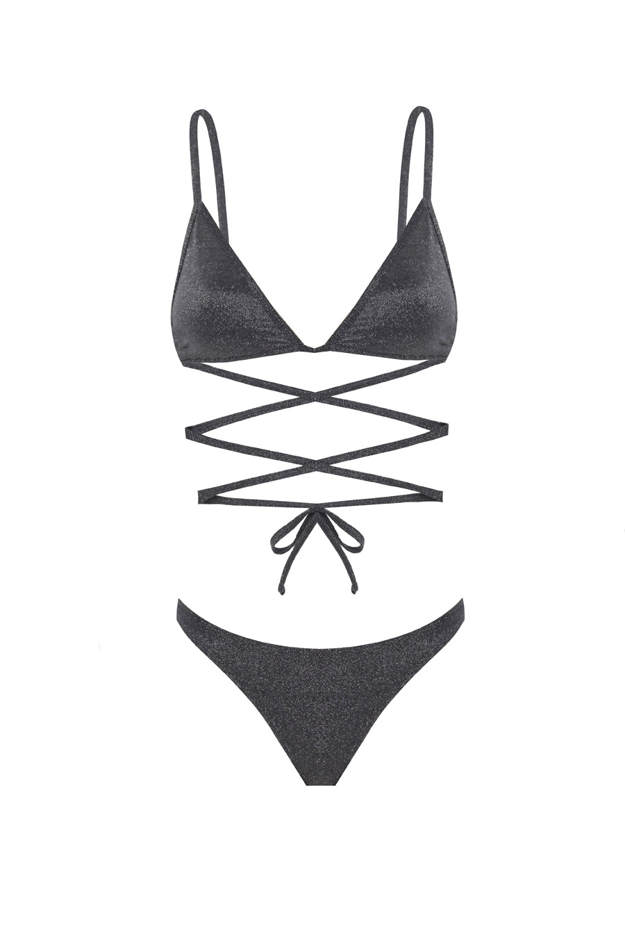 Rachela Black Silver Glitter Bikini