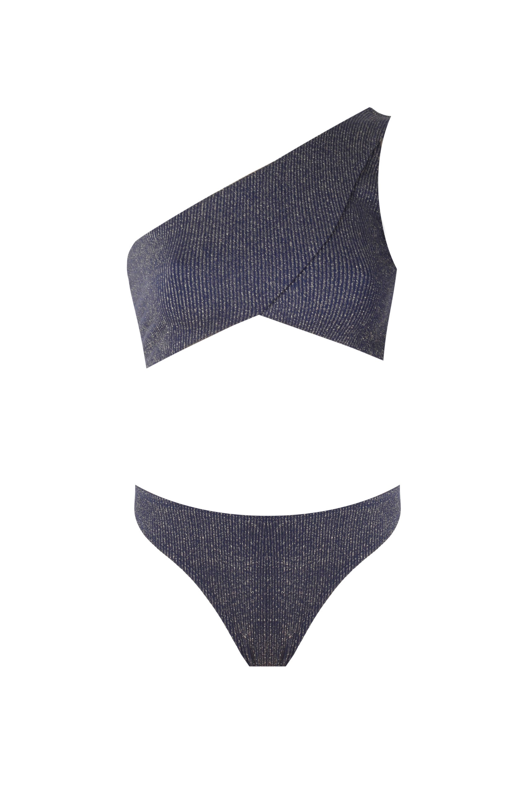 Bernadette Shiny Rib Navyblue Bikini