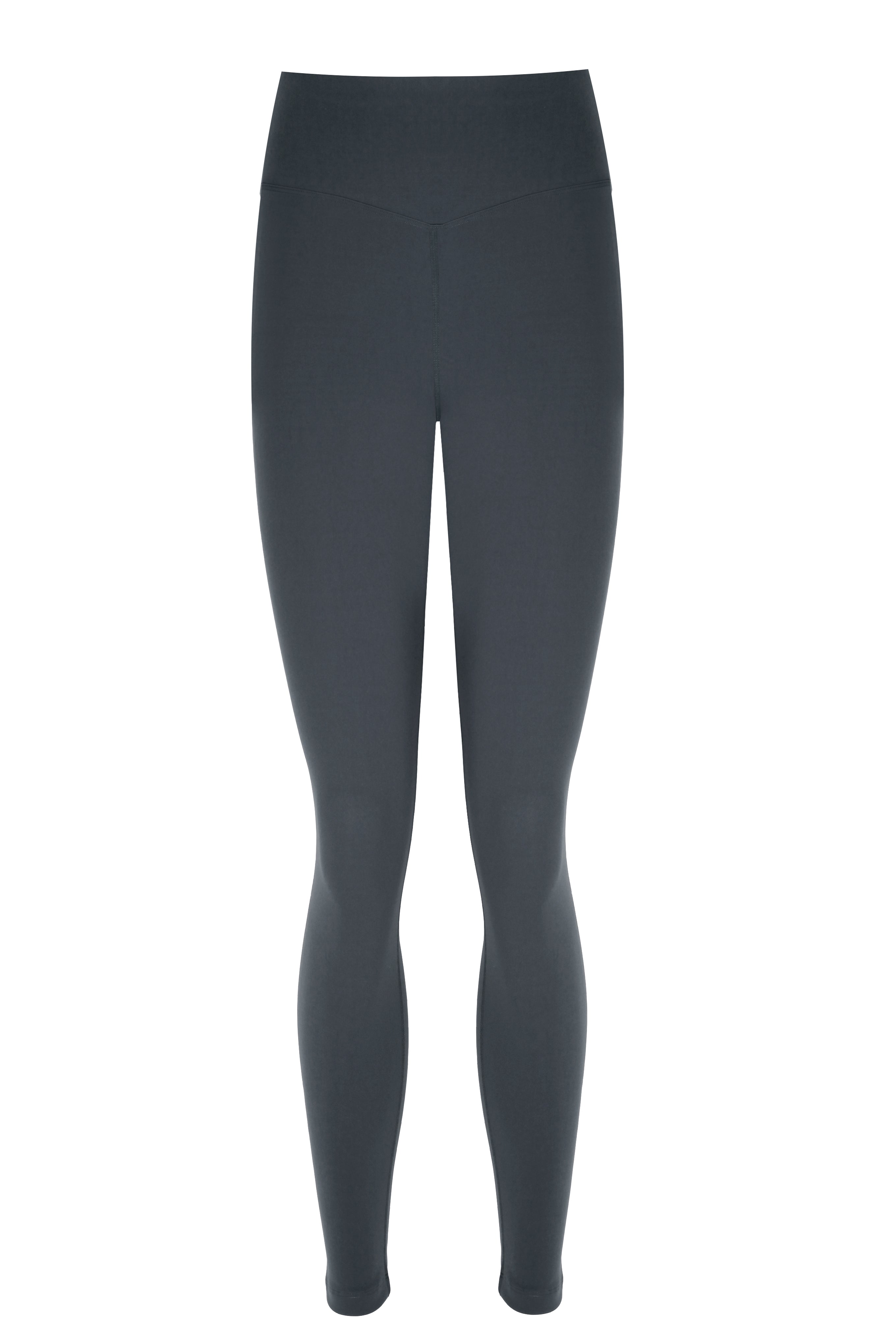 High Waist Basic Anthracite Gray Matt Fitness Leggings