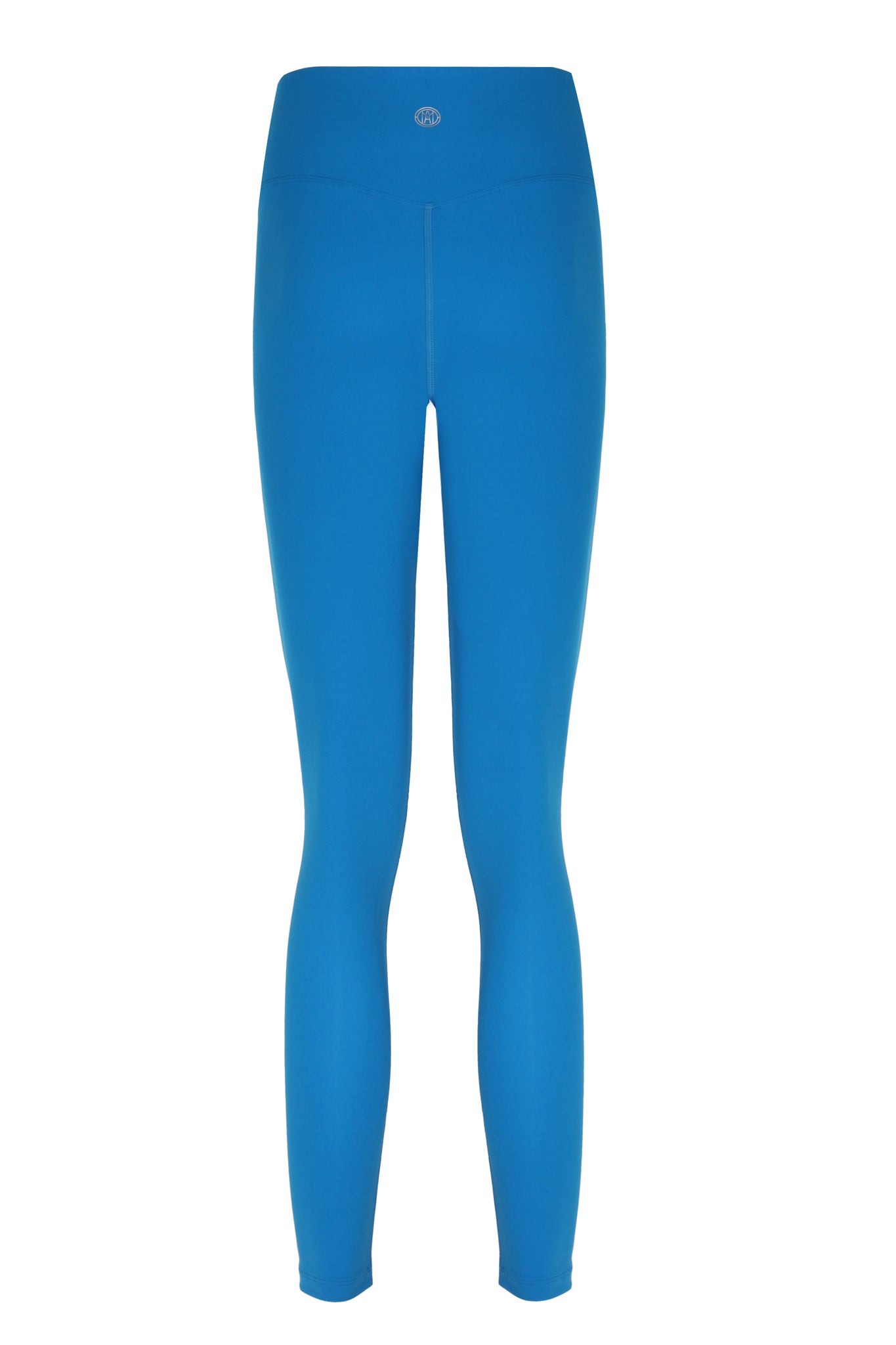 High Waist Basic Saxe Blue Matt Fitness Leggings