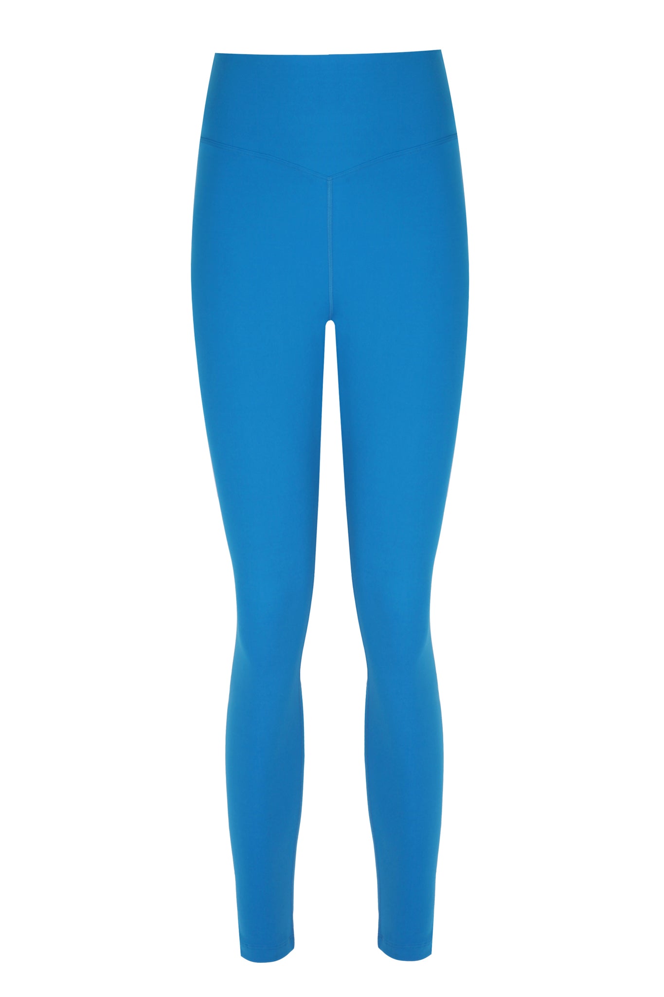 High Waist Basic Saxe Blue Matt Fitness Leggings