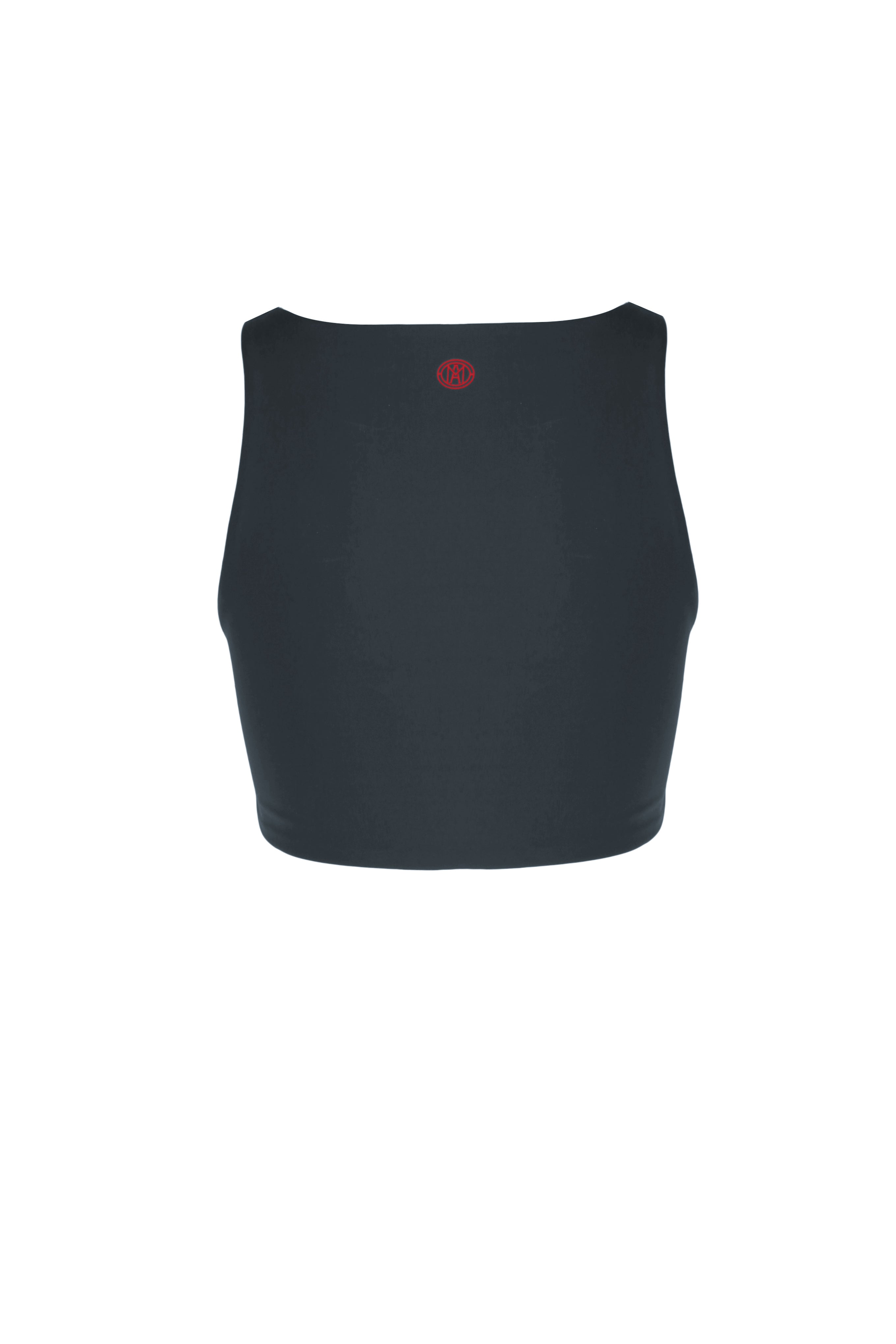 High Neck Anthracite Gray Sports Bra