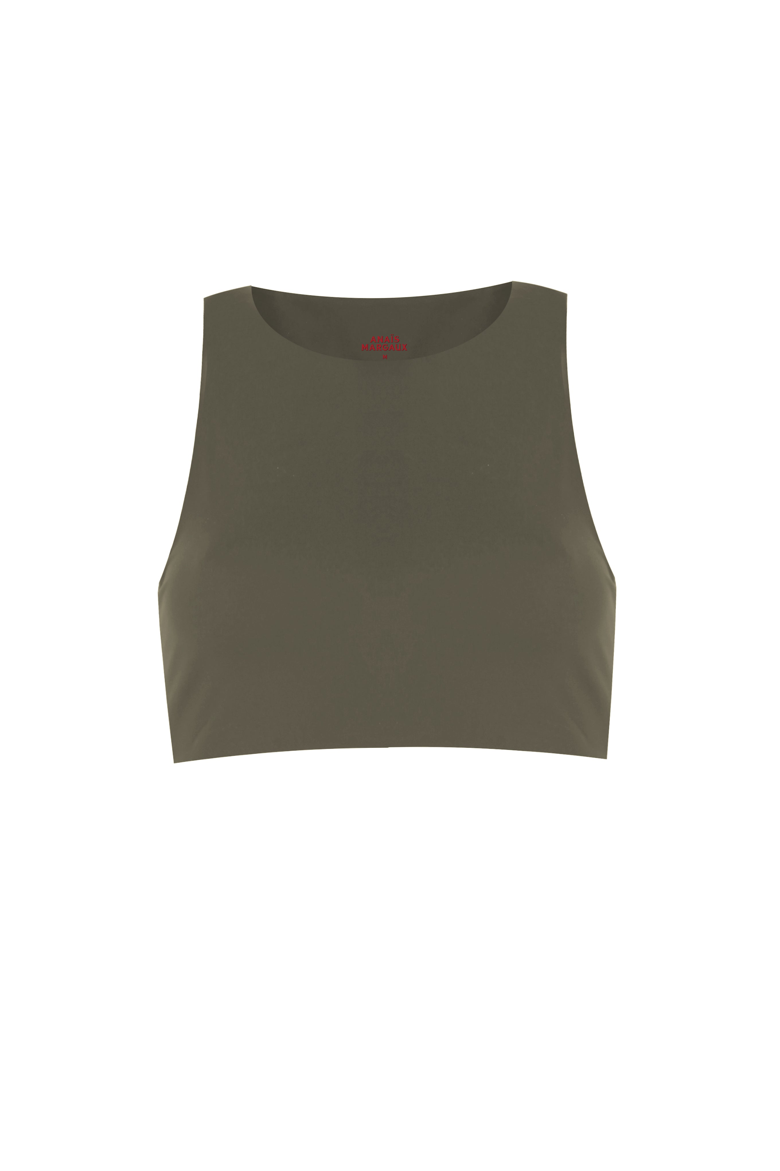High Neck Green Sports Bra