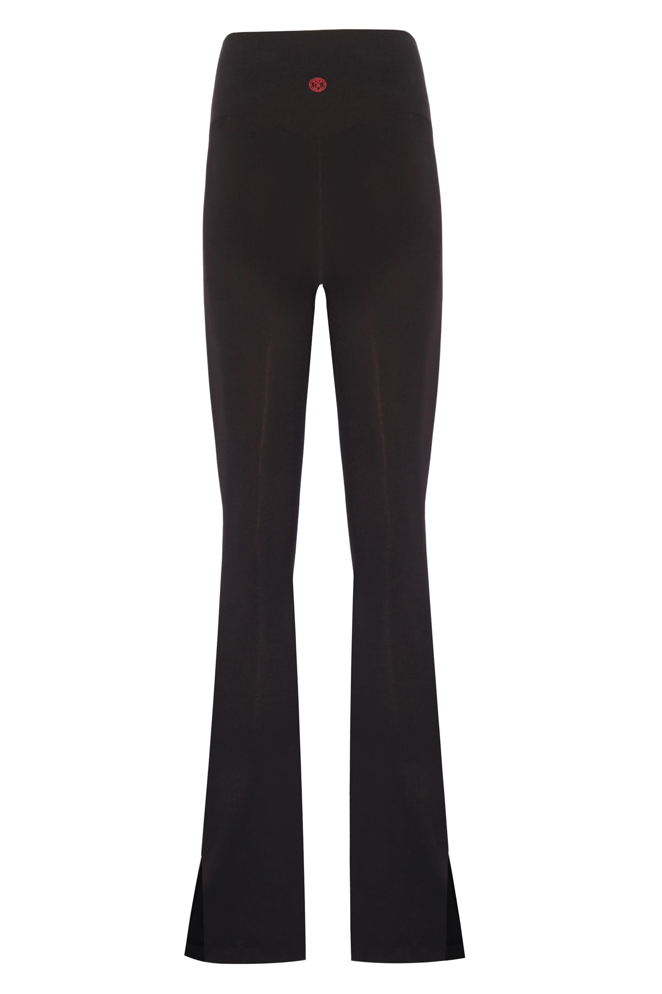 Split Flare Black Matt Leggings