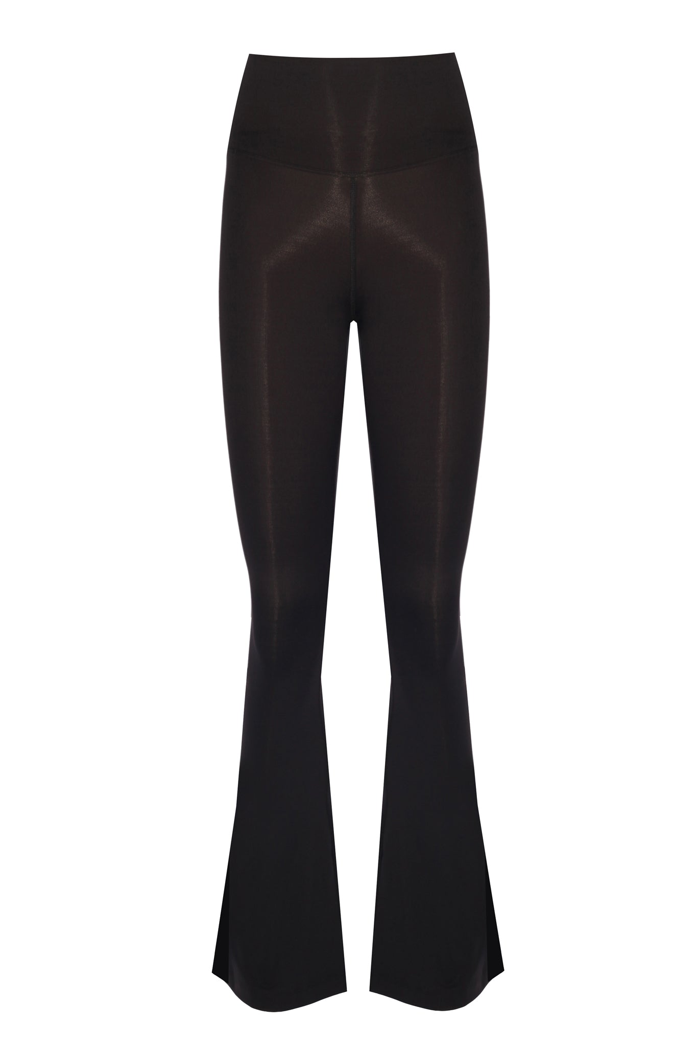 Split Flare Black Matt Leggings
