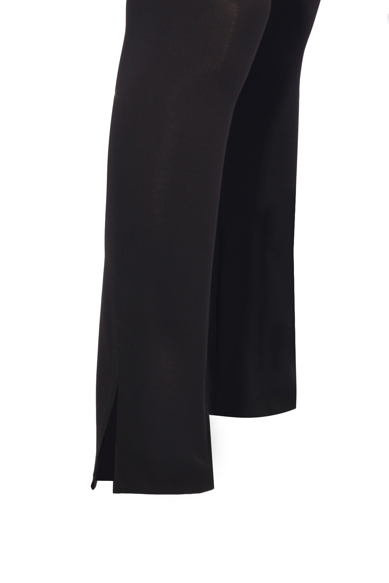 Split Flare Black Matt Leggings