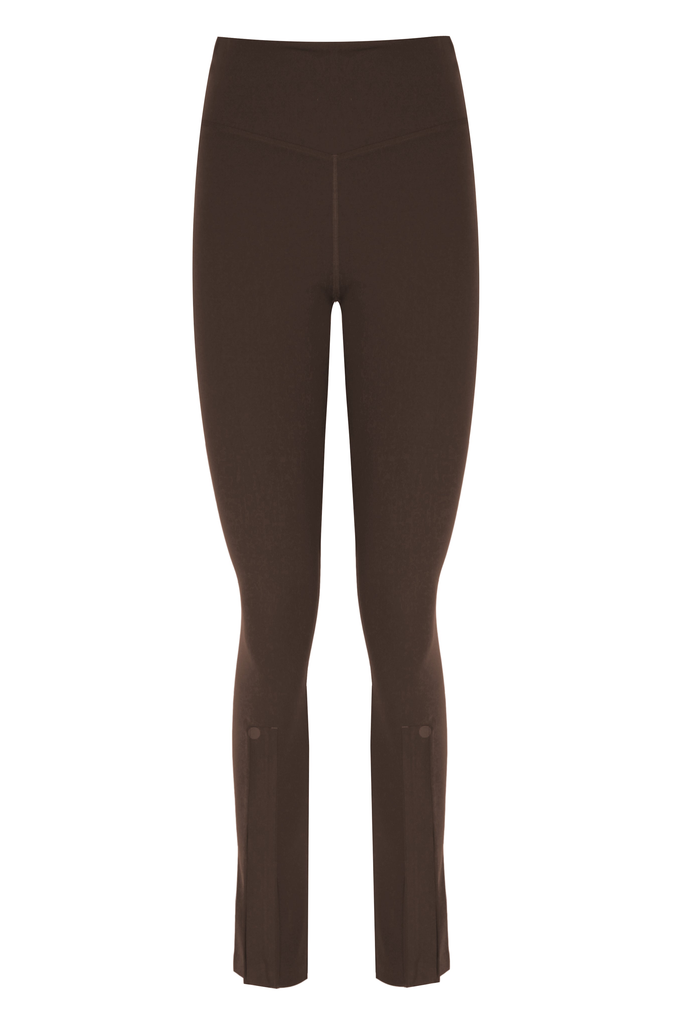 Zipper Ankle Shaper Espresso Matt Leggings